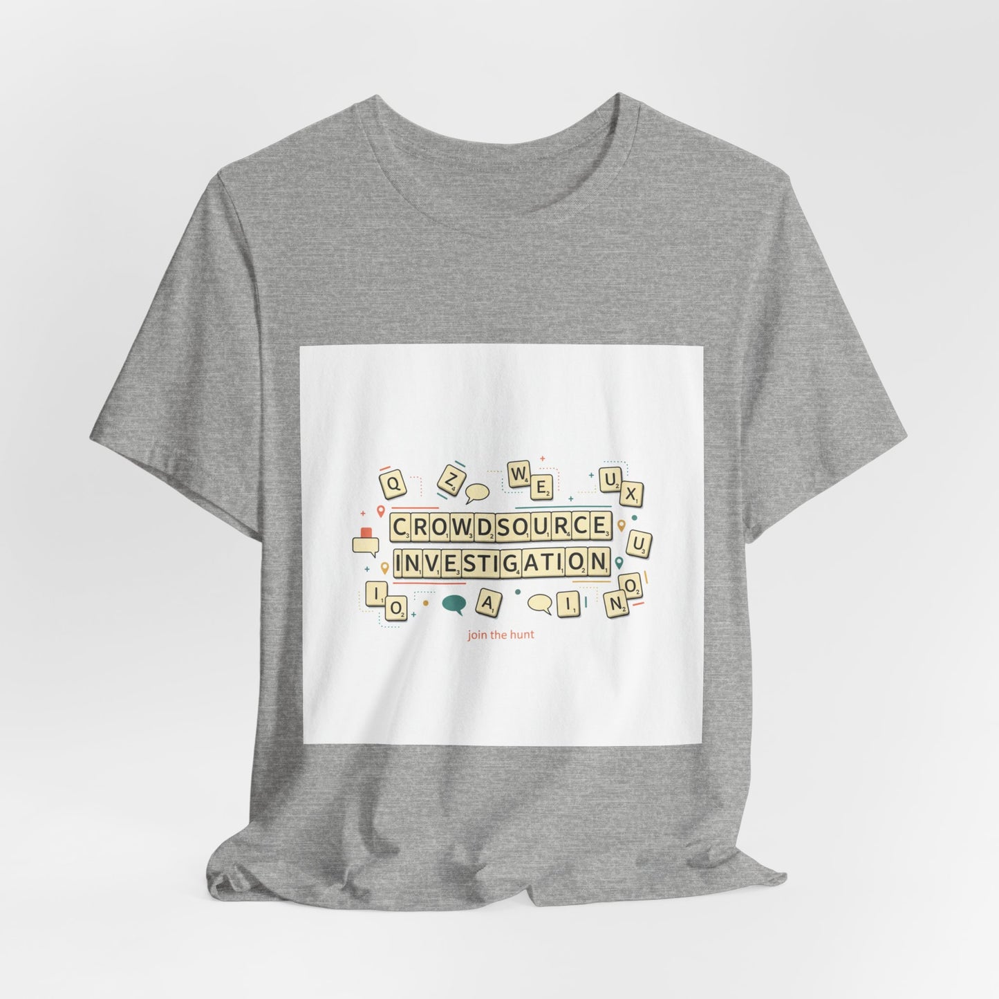 Crowdsource Investigation Tee | pixel art gamer shirt, indie RPG meme