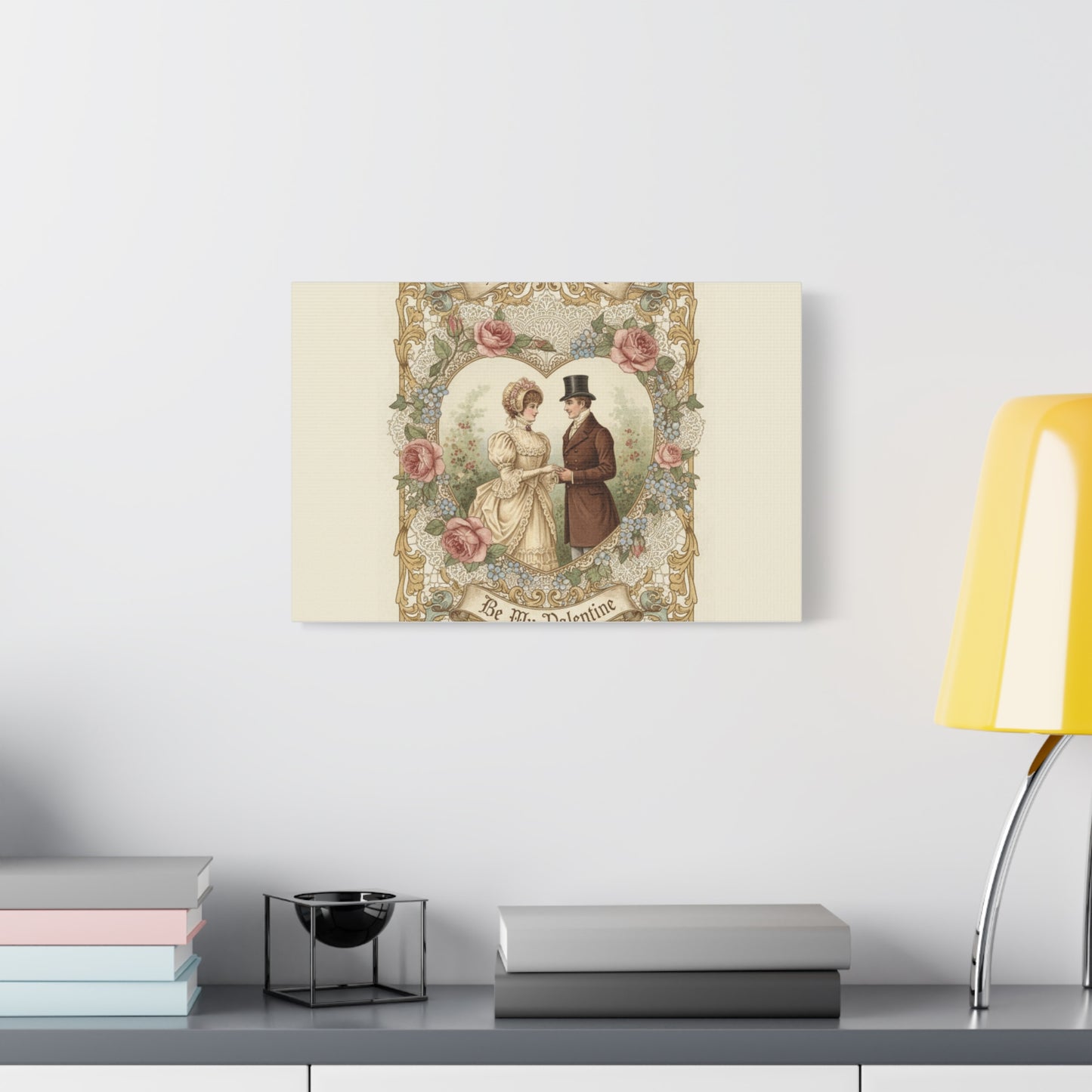 Victorian Valentine Print Canvas | Retro Americana, Vintage Romance