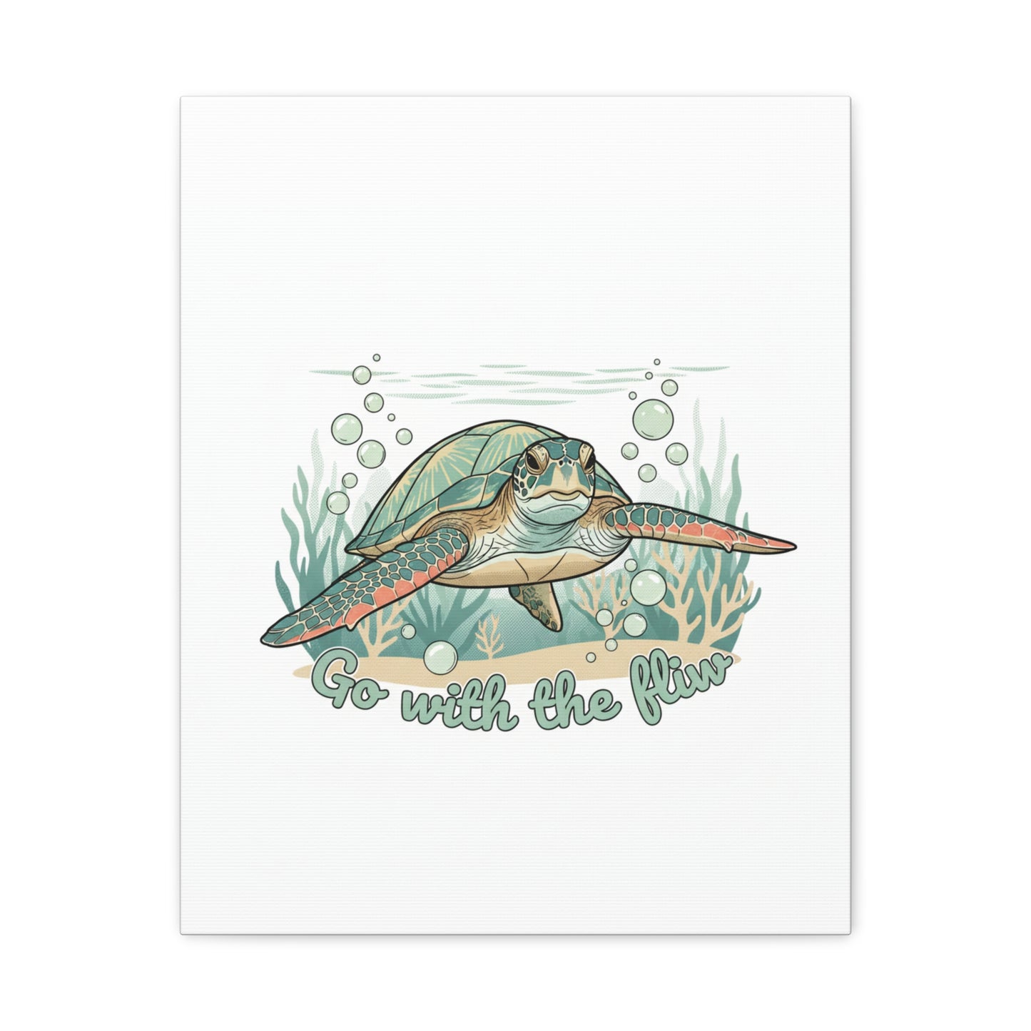 Go with the Flow Turtle Canvas