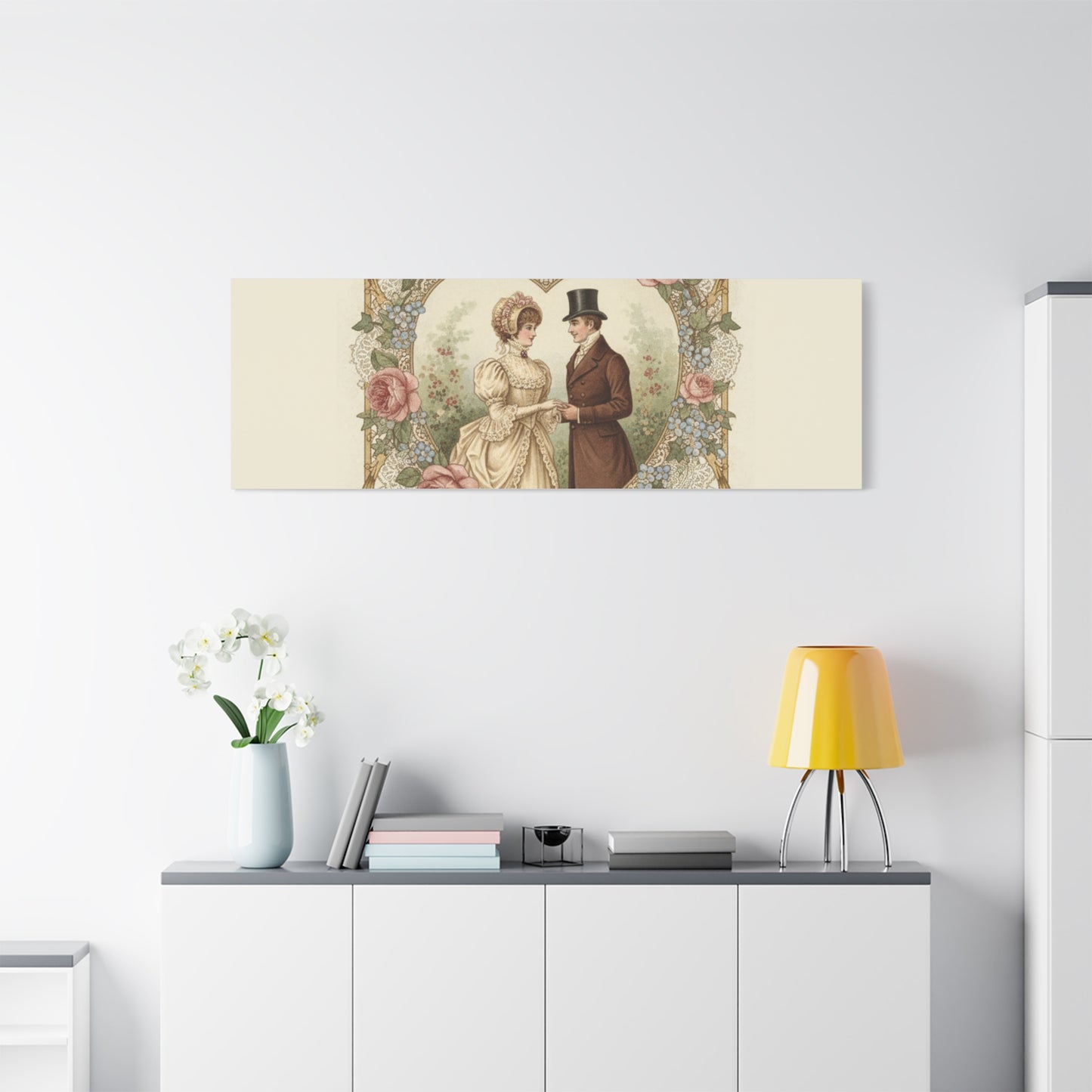 Victorian Valentine Print Canvas | Retro Americana, Vintage Romance