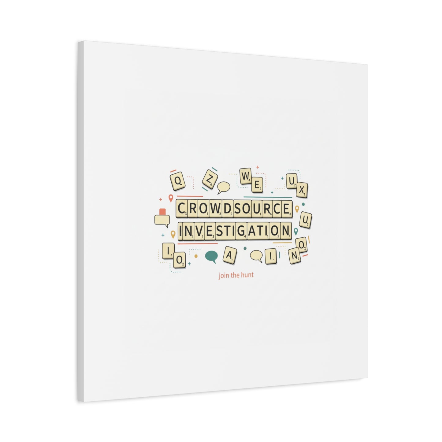 Crowdsource Investigation Canvas | Pixel Art, Gaming UI Wall Art
