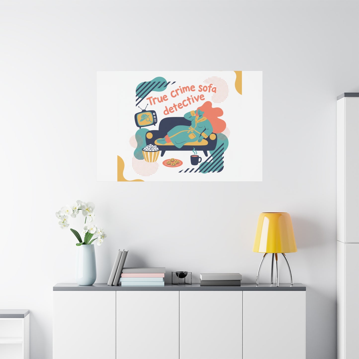 True Crime Sofa Detective Canvas