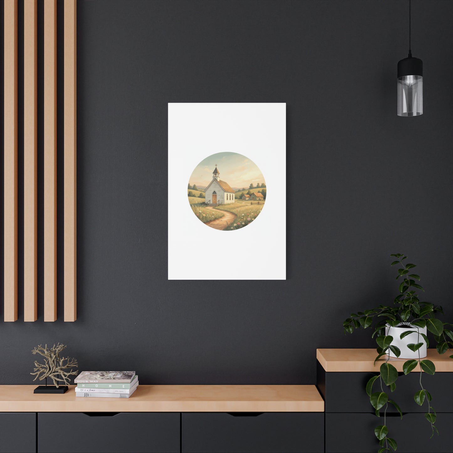 Country Church Matte Canvas, Stretched, 1.25"