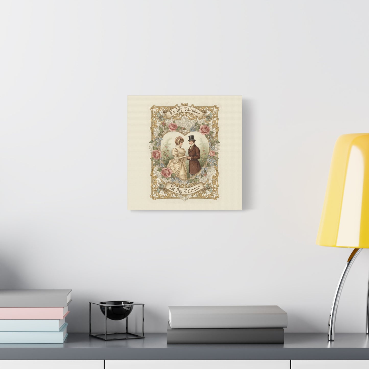 Victorian Valentine Print Canvas | Retro Americana, Vintage Romance