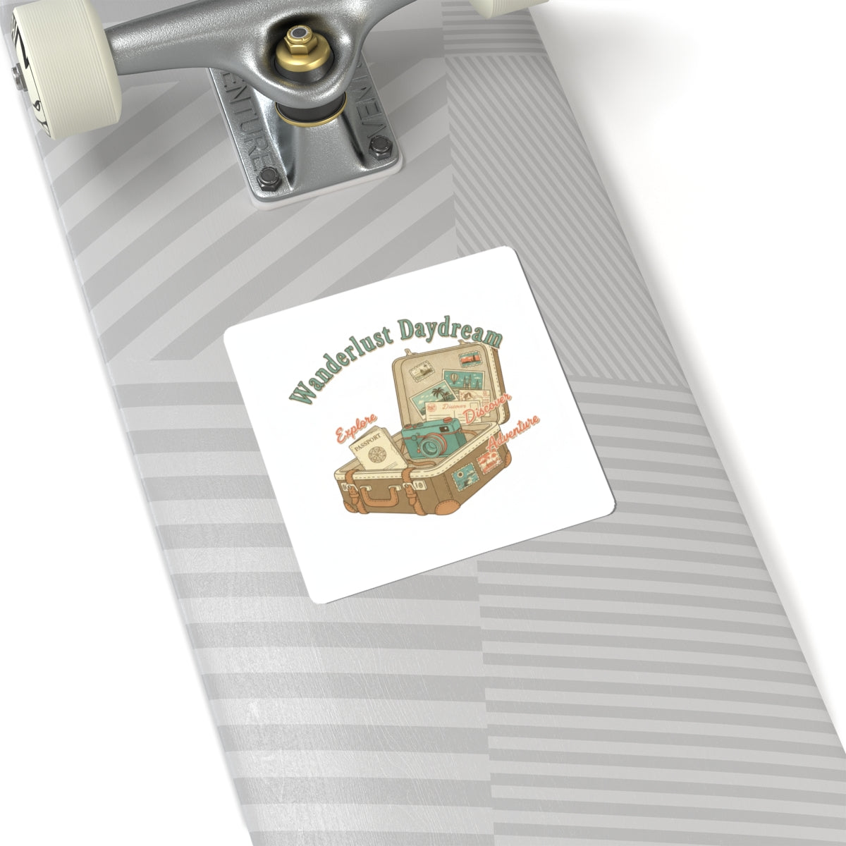 Wanderlust Daydream passport stamp travel stickers | Retro travel postcard vibe