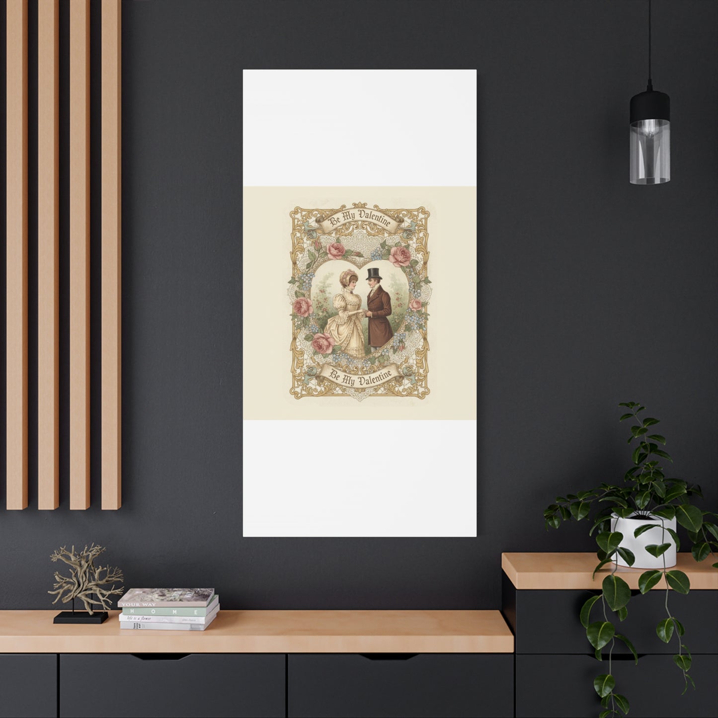 Victorian Valentine Print Canvas | Retro Americana, Vintage Romance
