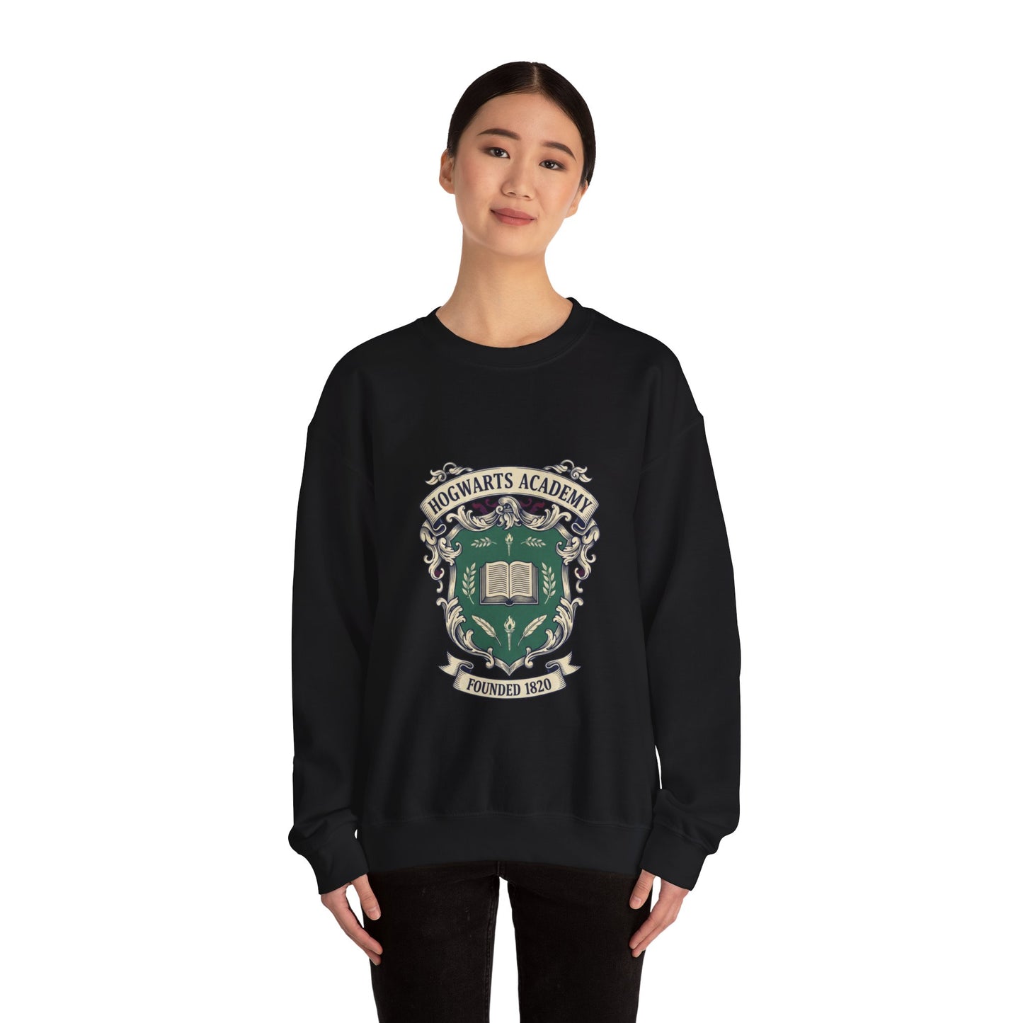 Hogwarts Ivy-Style Emblem Sweatshirt | Old Money Crest, Collegiate Club Logo