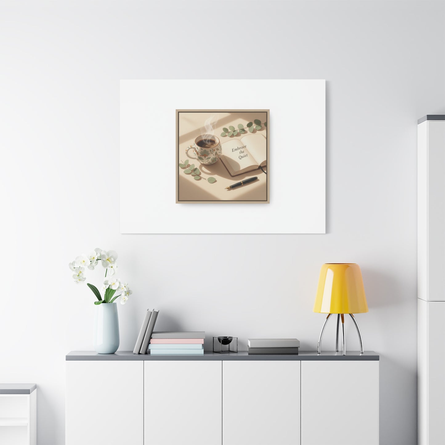 embrace the quiet canvas | morning routine art, sunrise decor