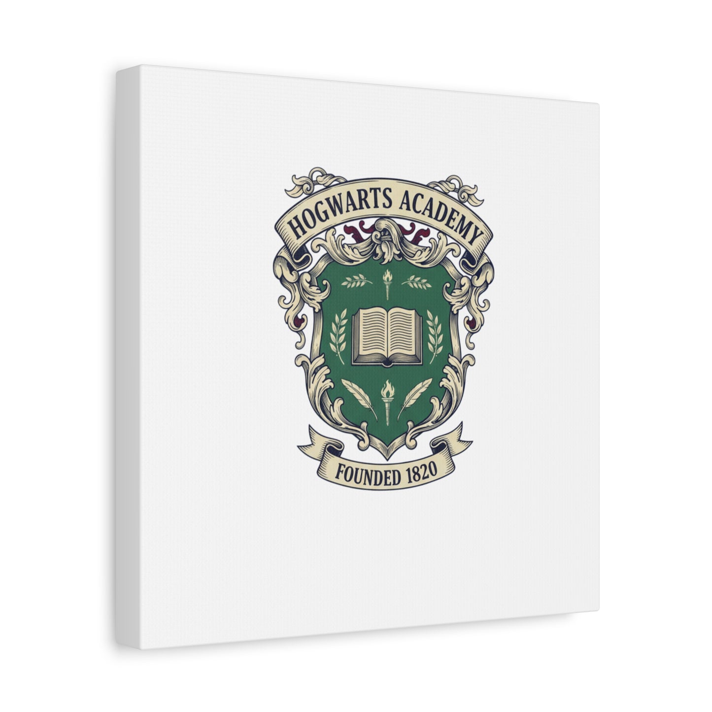 Hogwarts Ivy-Style Emblem Canvas | vintage club logo, old money crest