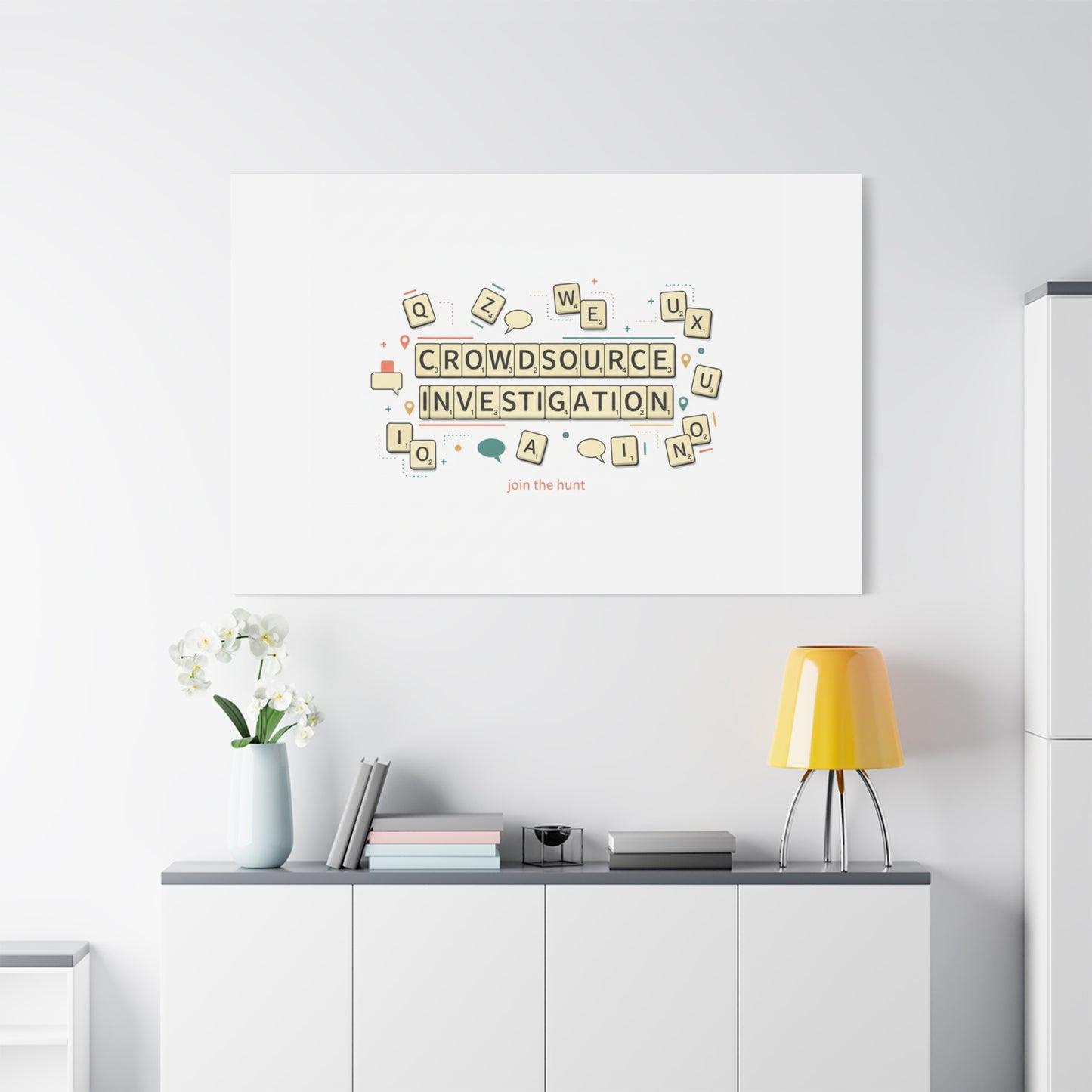 Crowdsource Investigation Canvas | Pixel Art, Gaming UI Wall Art