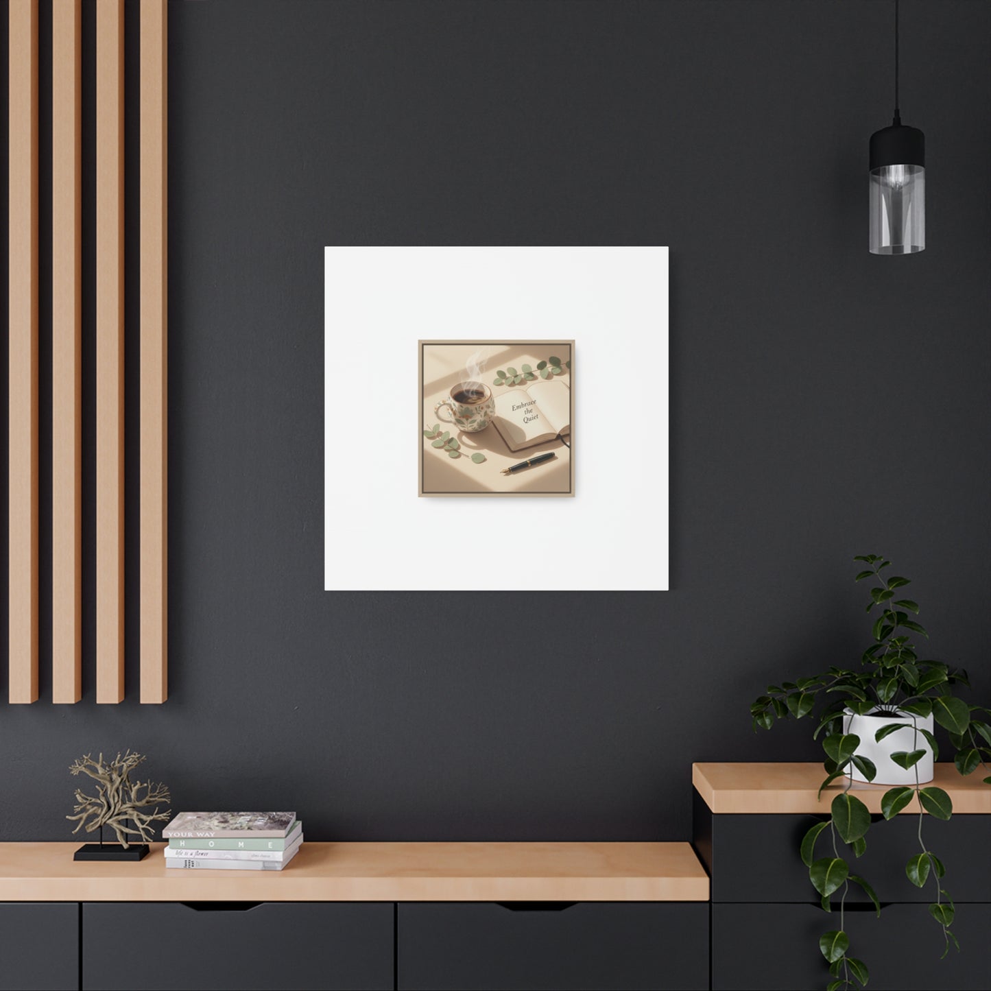 embrace the quiet canvas | morning routine art, sunrise decor