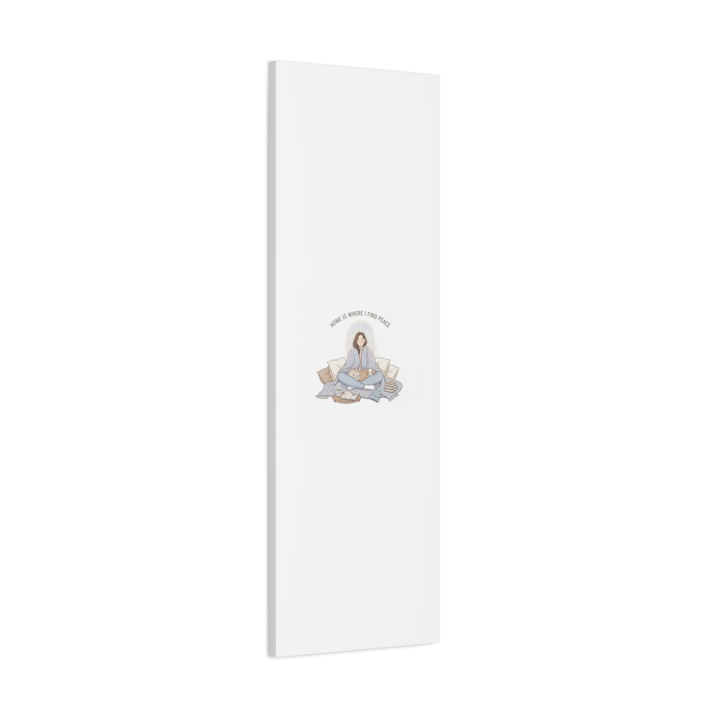 Home Is Where I Find Peace Canvas | Cozy Homebody Wall Art, Introvert Winter