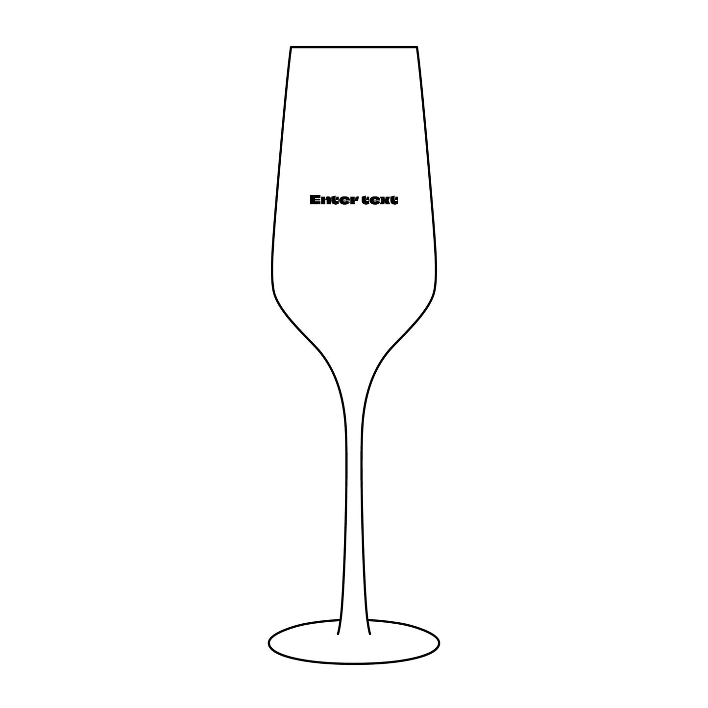 Champagne Glass, 8.25 oz (Engraving)
