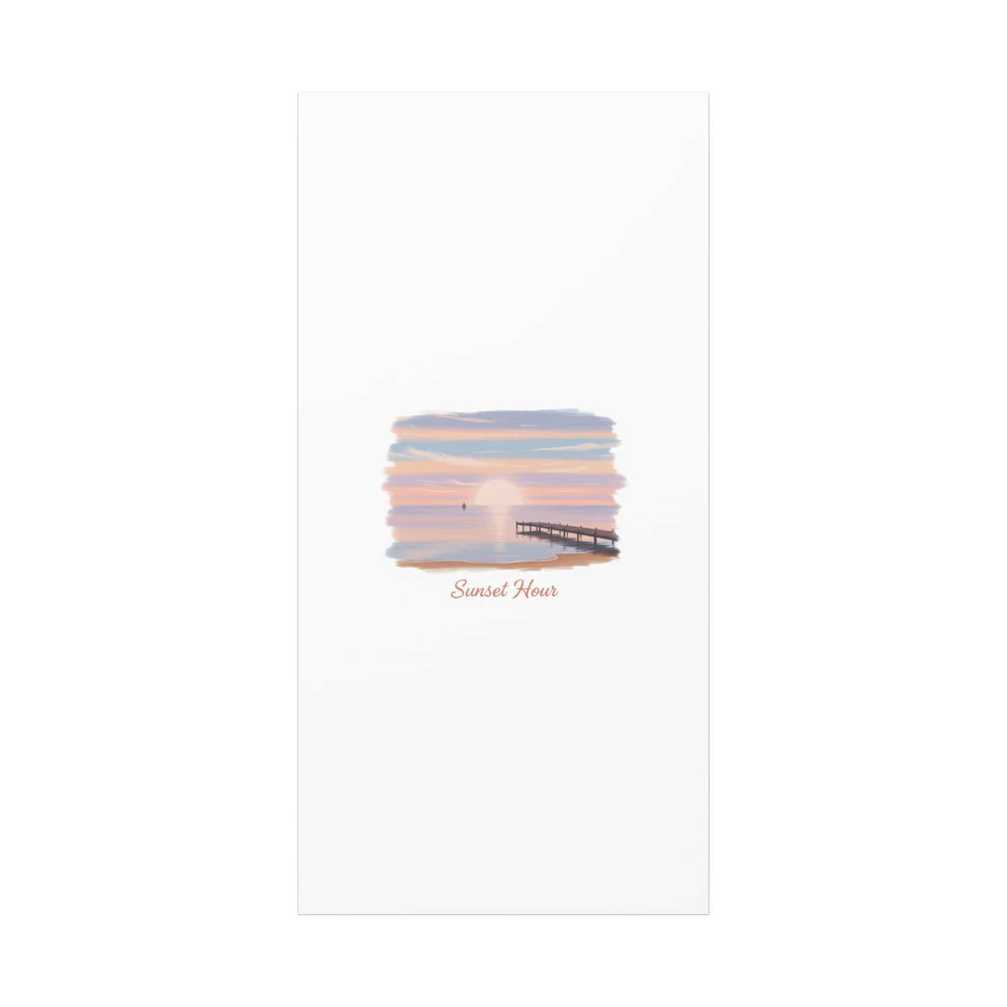 Sunset Hour Canvas, Matte Stretched 1.25" | Minimal Luxe Gold Accent