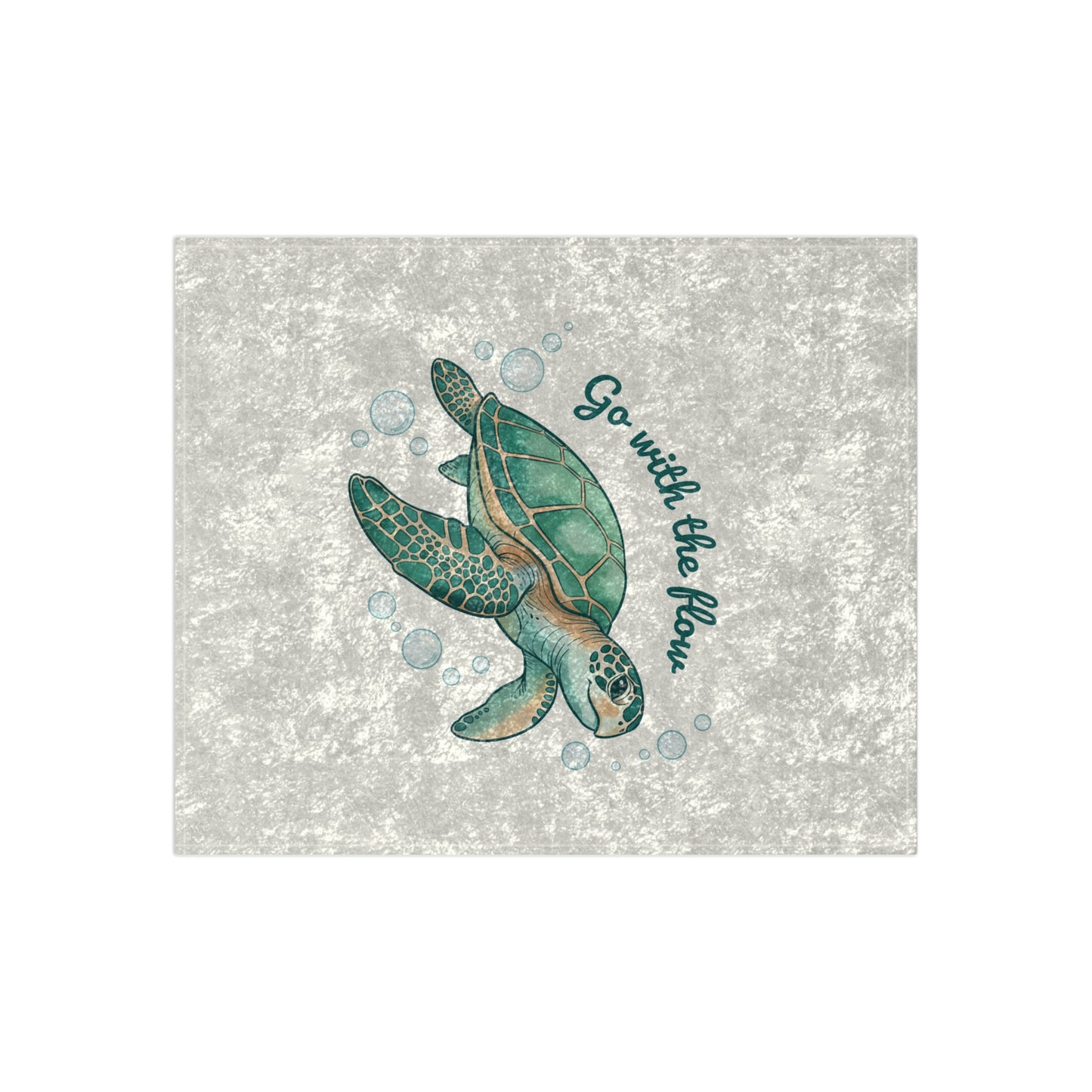 Sea turtle--Crushed Velvet Blanket