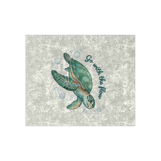 Sea turtle--Crushed Velvet Blanket