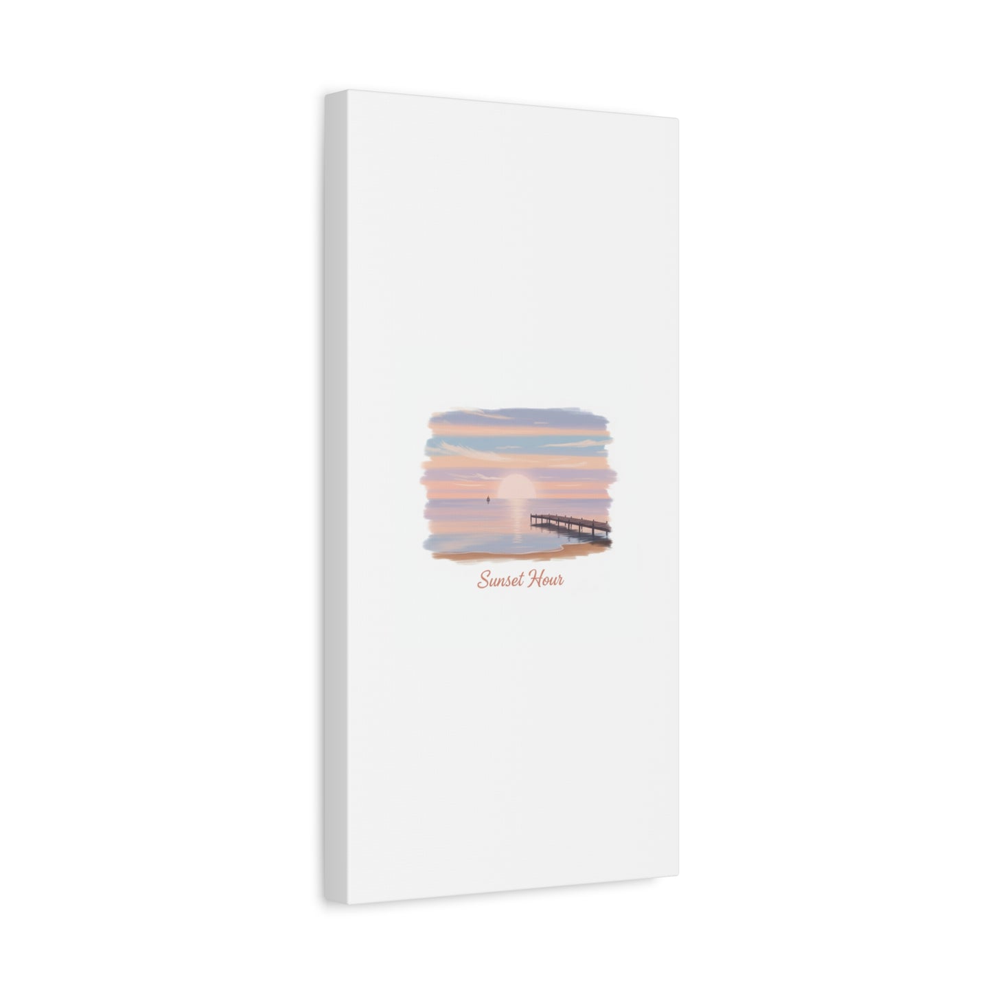 Sunset Hour Canvas, Matte Stretched 1.25" | Minimal Luxe Gold Accent