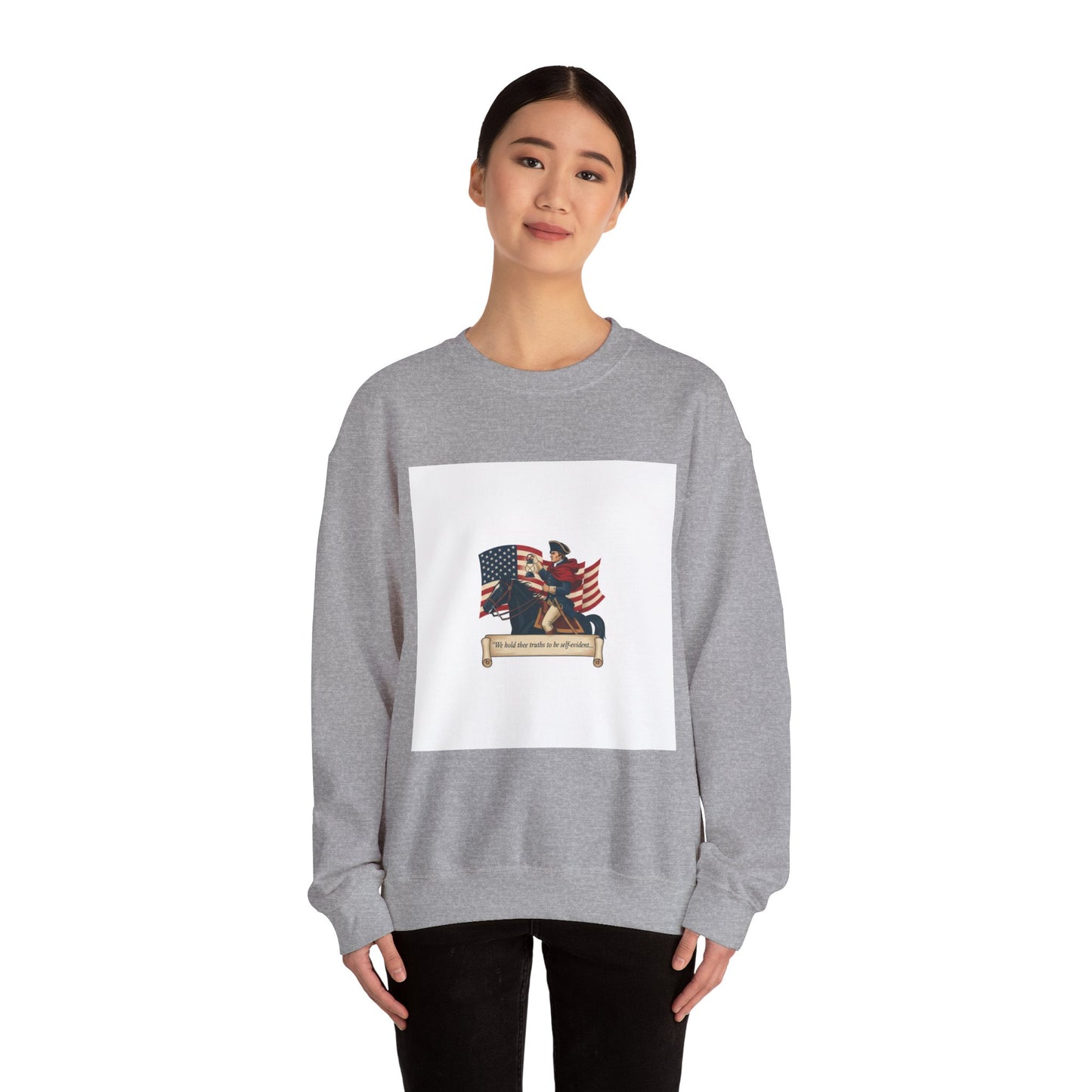 Patriotic Vintage Crest Sweatshirt | nature vibes, minimal