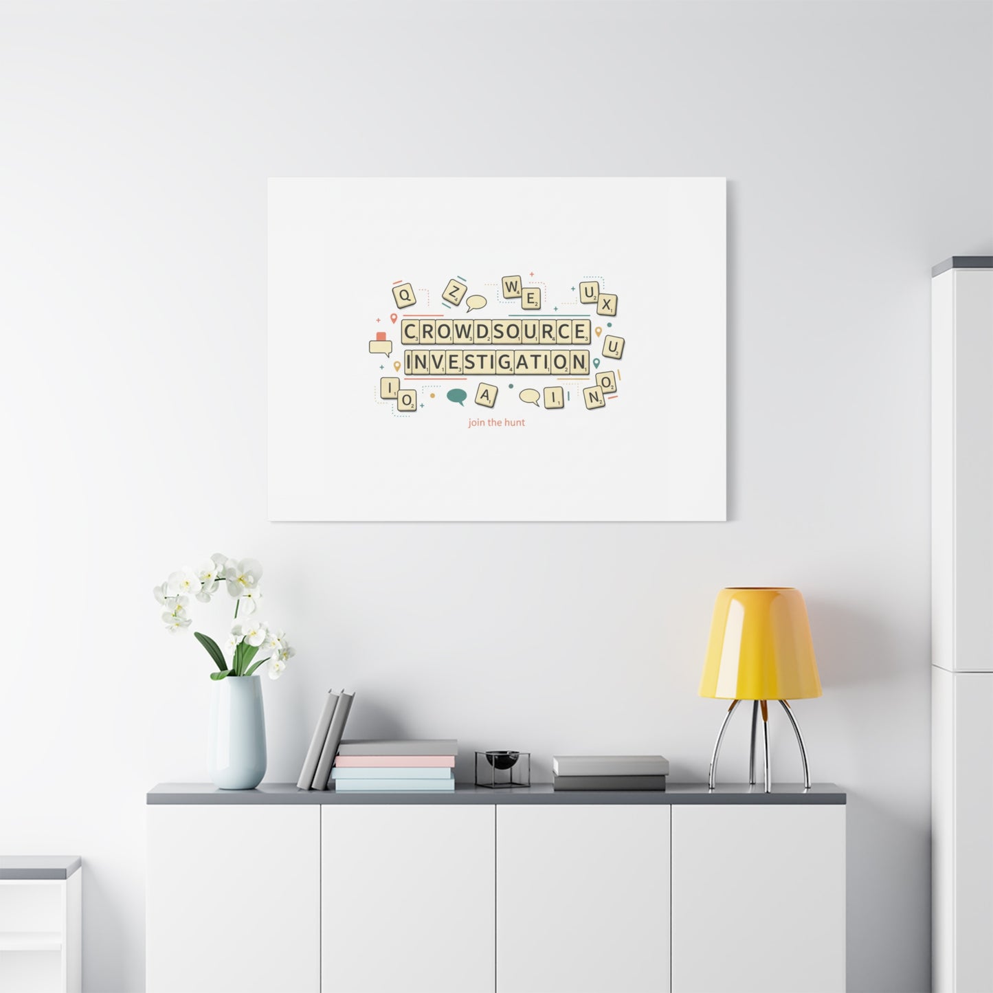Crowdsource Investigation Canvas | Pixel Art, Gaming UI Wall Art