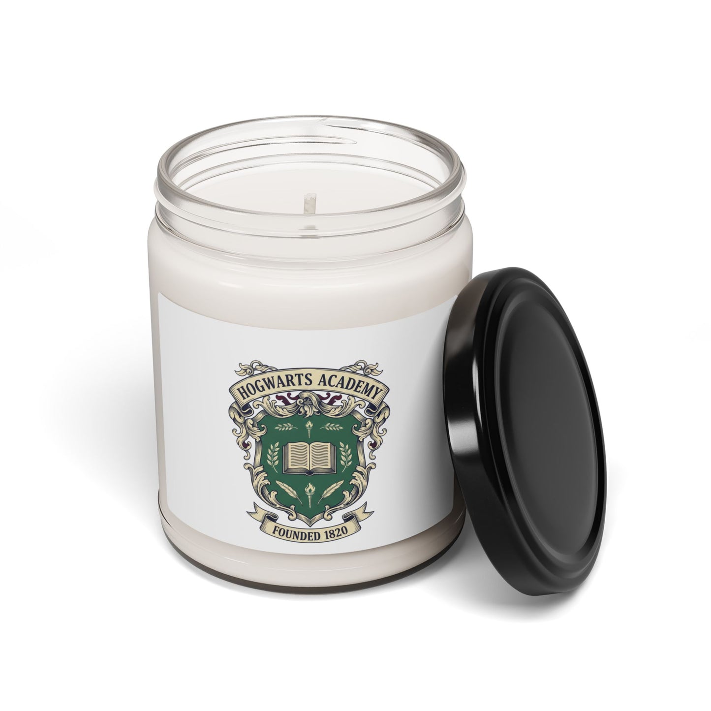 Hogwarts Ivy-Style Crest Candle | Soy Jar Candle, Collegiate Club Emblem