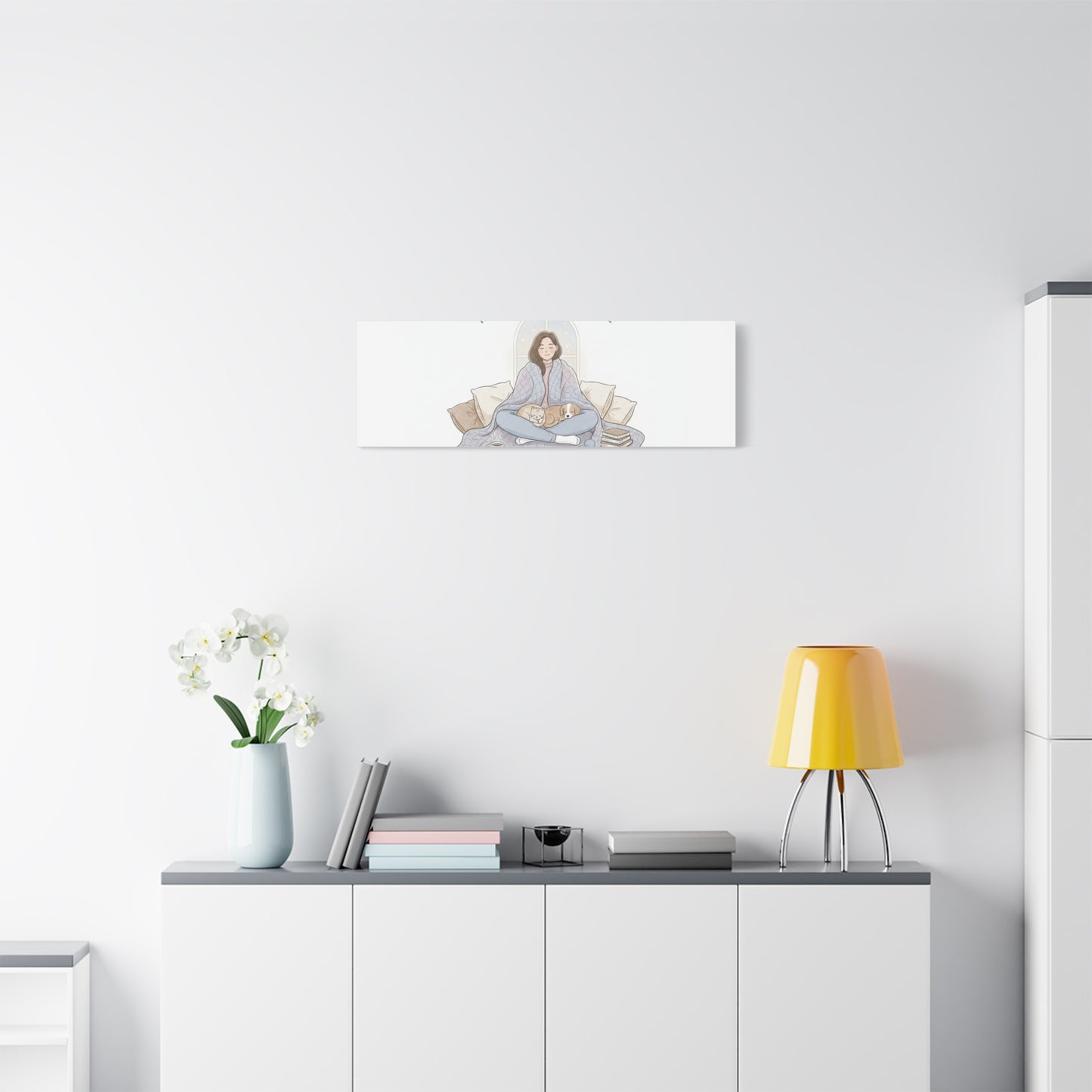Home Is Where I Find Peace Canvas | Cozy Homebody Wall Art, Introvert Winter