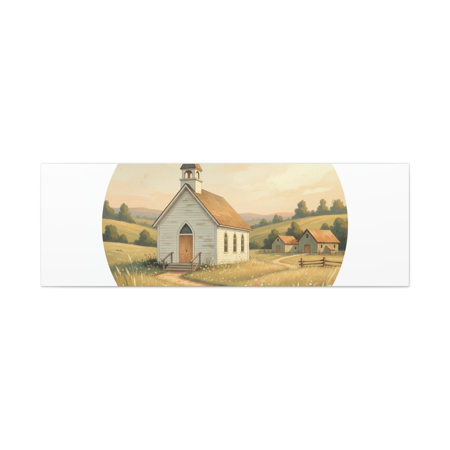 Country Church Matte Canvas, Stretched, 1.25"