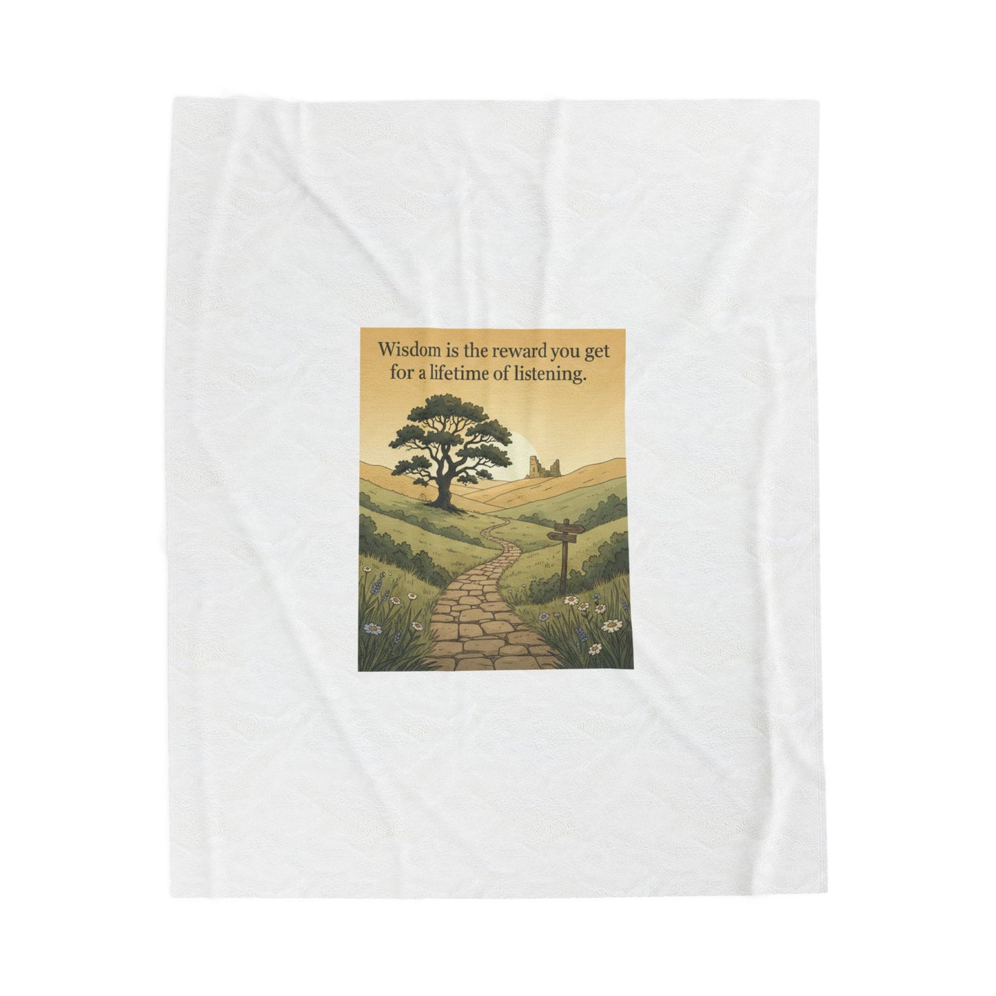 Wisdom quote blanket