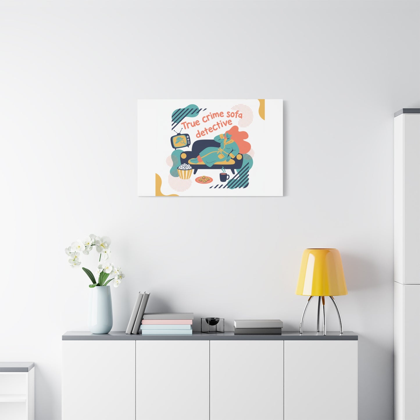 True Crime Sofa Detective Canvas