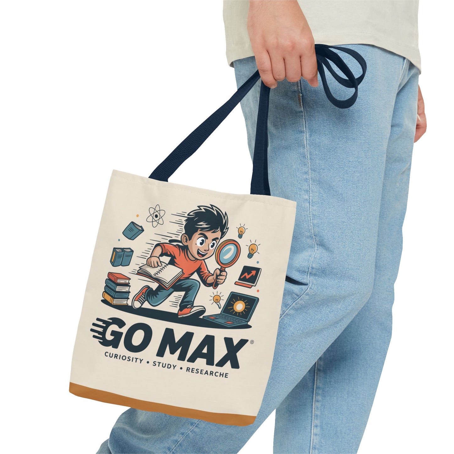 Go Max Study Tote Bag — Curiosity, Research & Learning Canvas Tote
