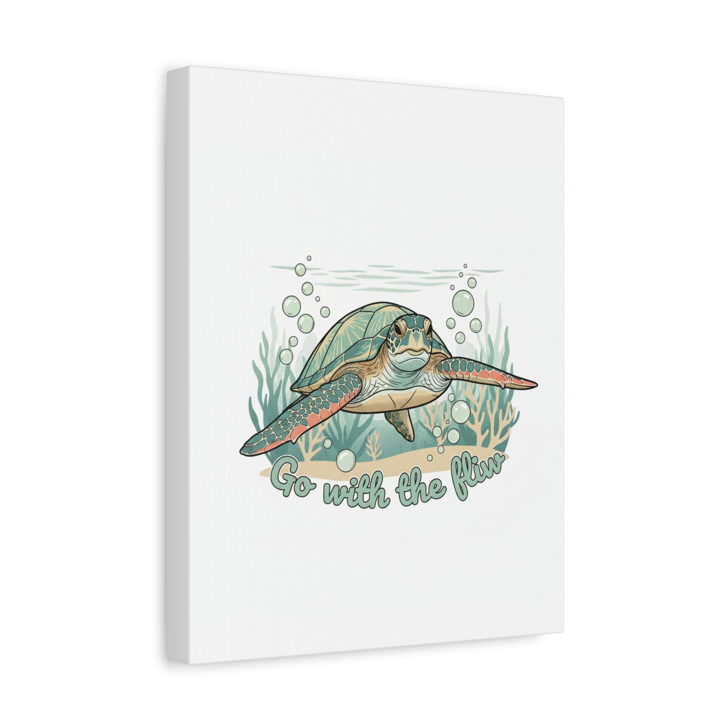 Go with the Flow Turtle Canvas