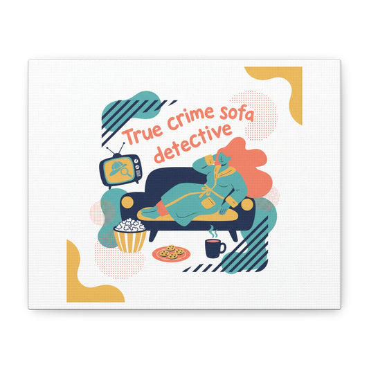 True Crime Sofa Detective Canvas