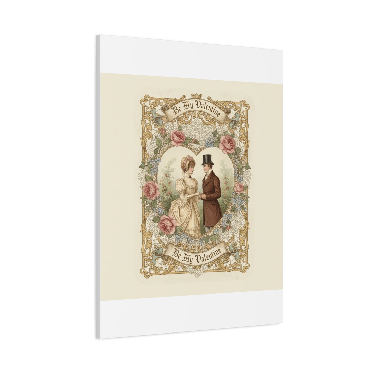 Victorian Valentine Print Canvas | Retro Americana, Vintage Romance