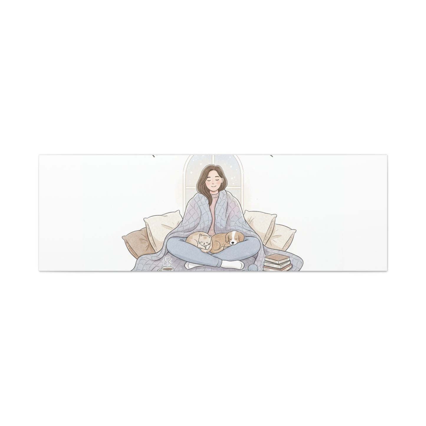 Home Is Where I Find Peace Canvas | Cozy Homebody Wall Art, Introvert Winter