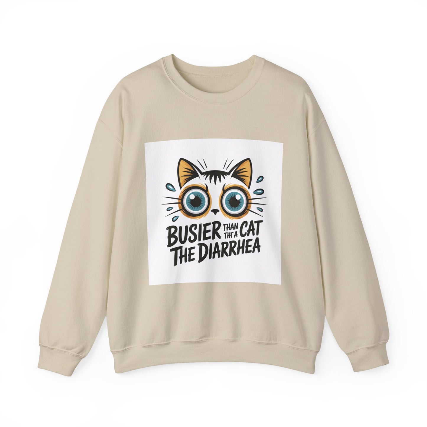 Funny Cat Illustration Sweatshirt