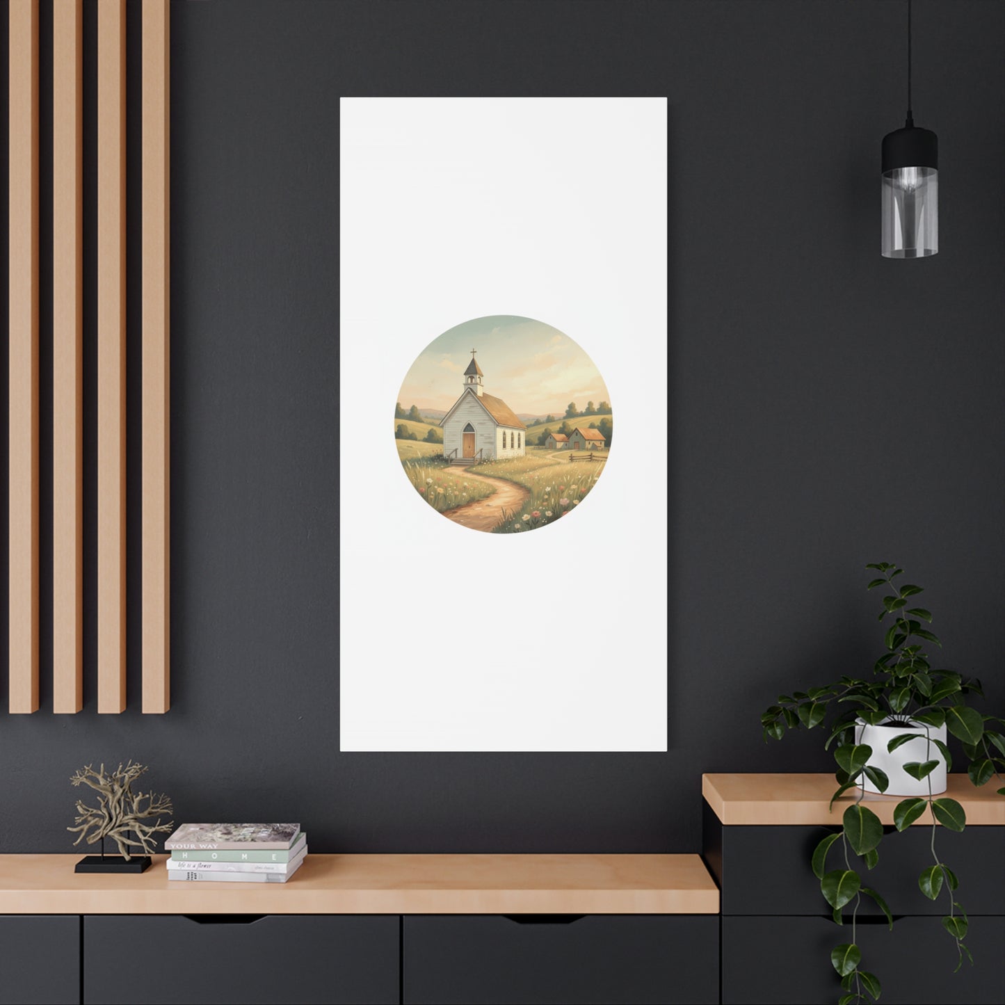 Country Church Matte Canvas, Stretched, 1.25"