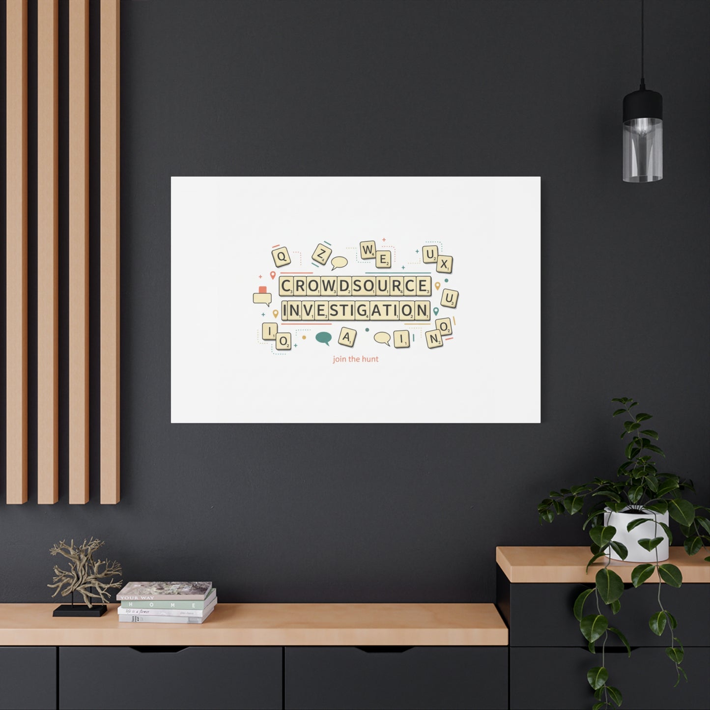 Crowdsource Investigation Canvas | Pixel Art, Gaming UI Wall Art
