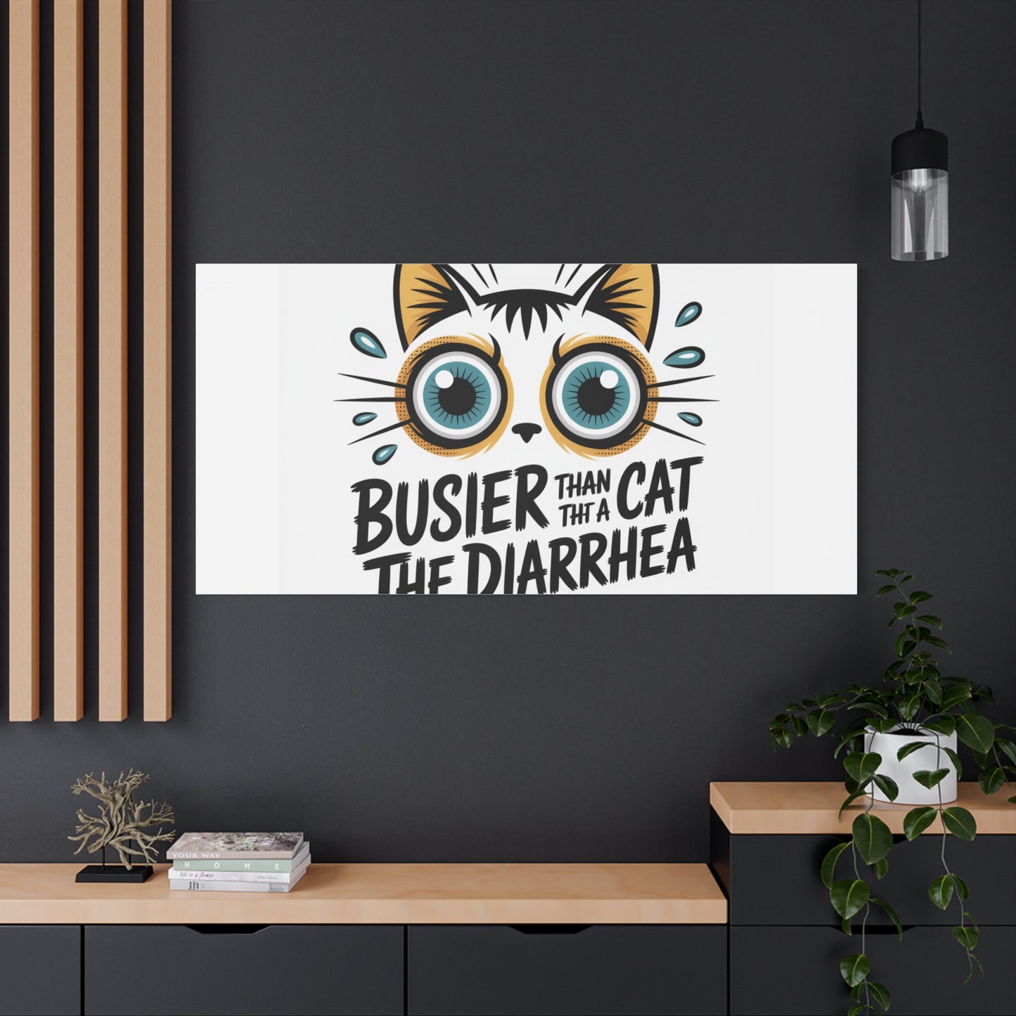 Humorous Cat  Canvas Wall Art