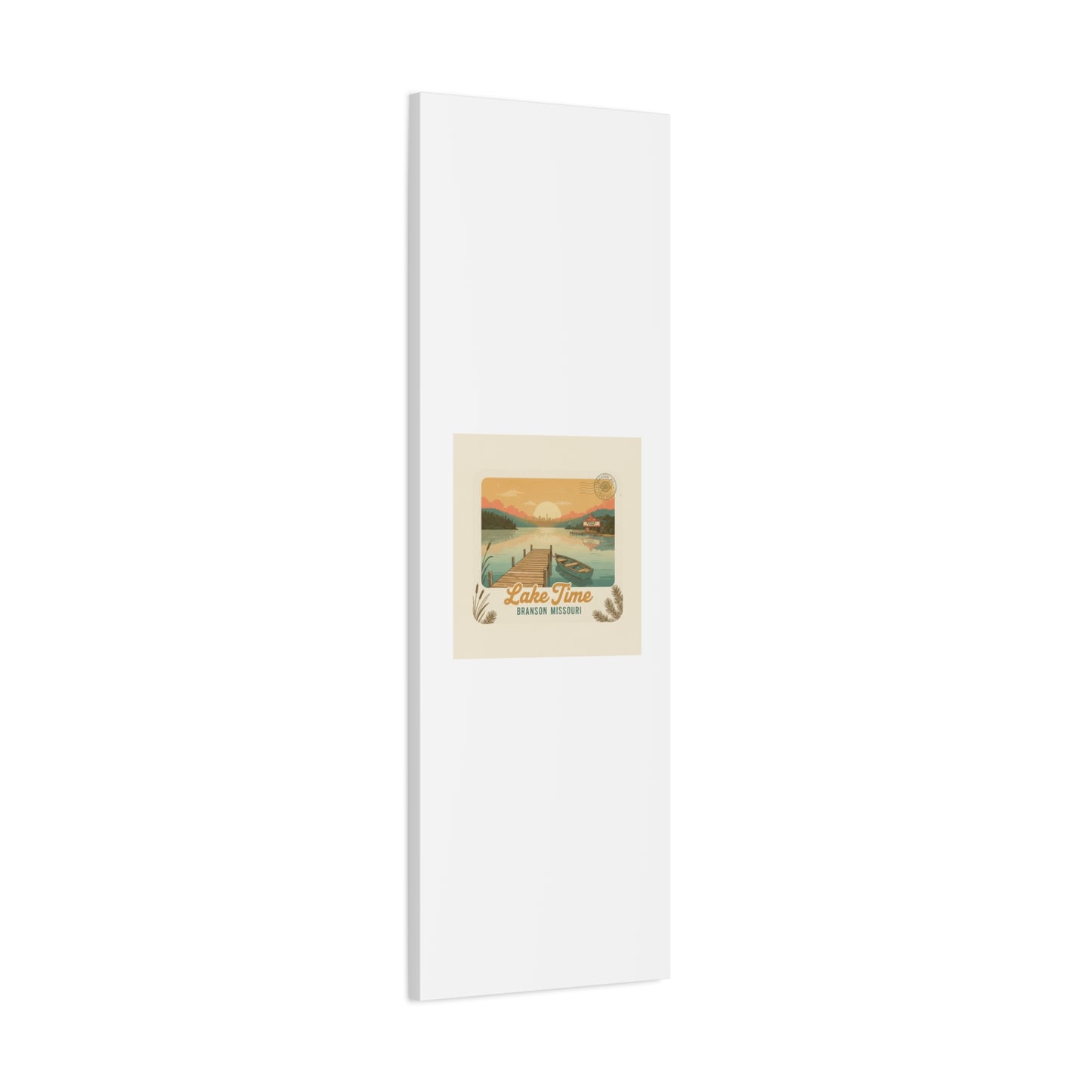 Vintage Postcard Canvas Lake Time Print