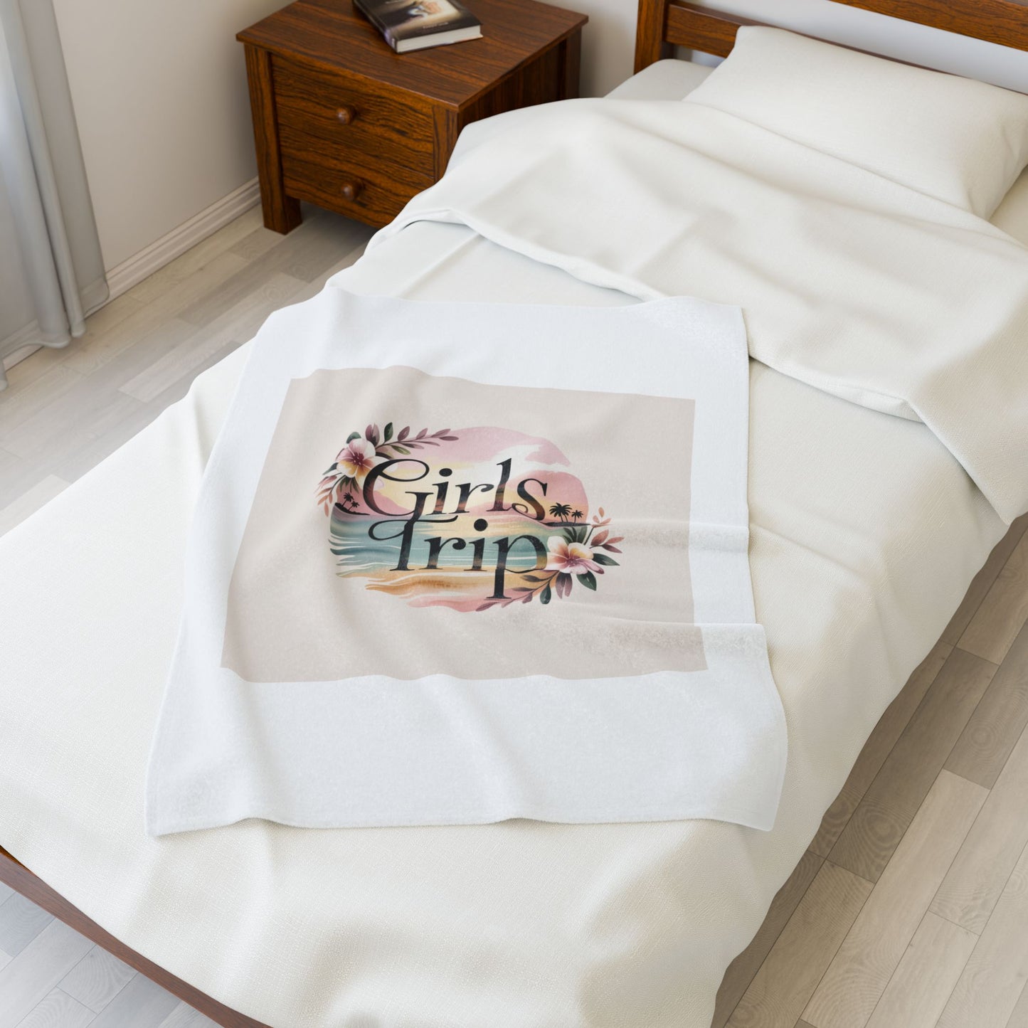 Girls Trip  Blanket | pastel travel design, gentle affirmation