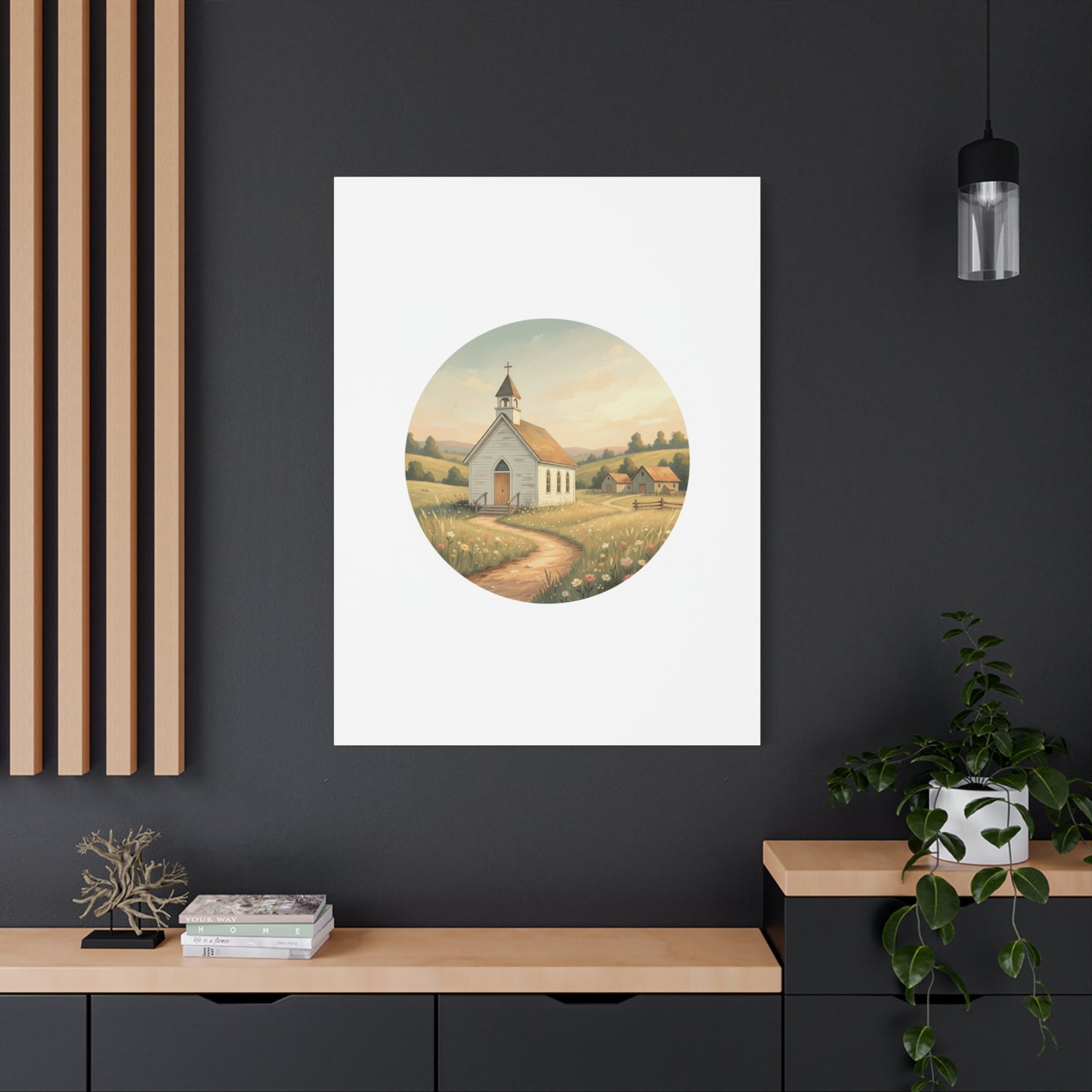 Country Church Matte Canvas, Stretched, 1.25"