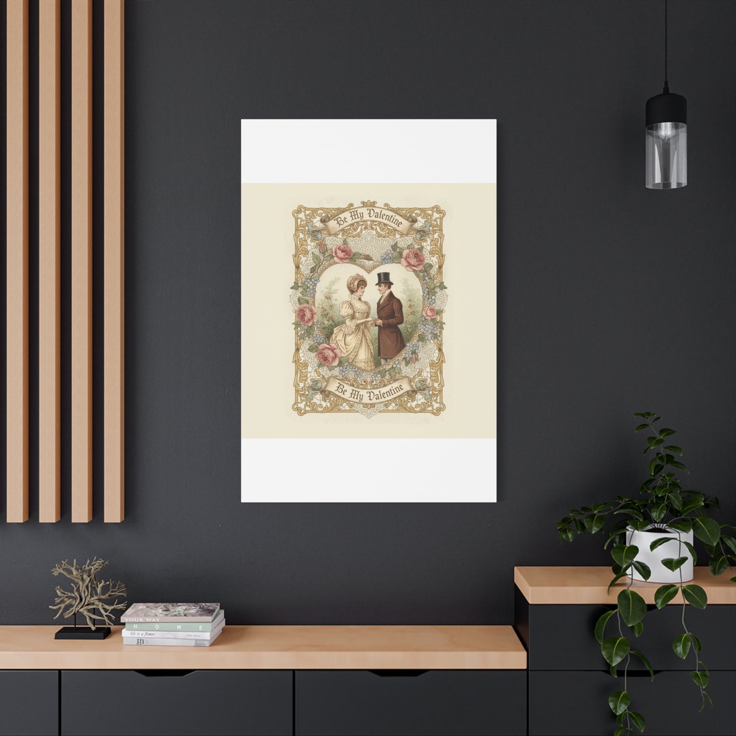 Victorian Valentine Print Canvas | Retro Americana, Vintage Romance