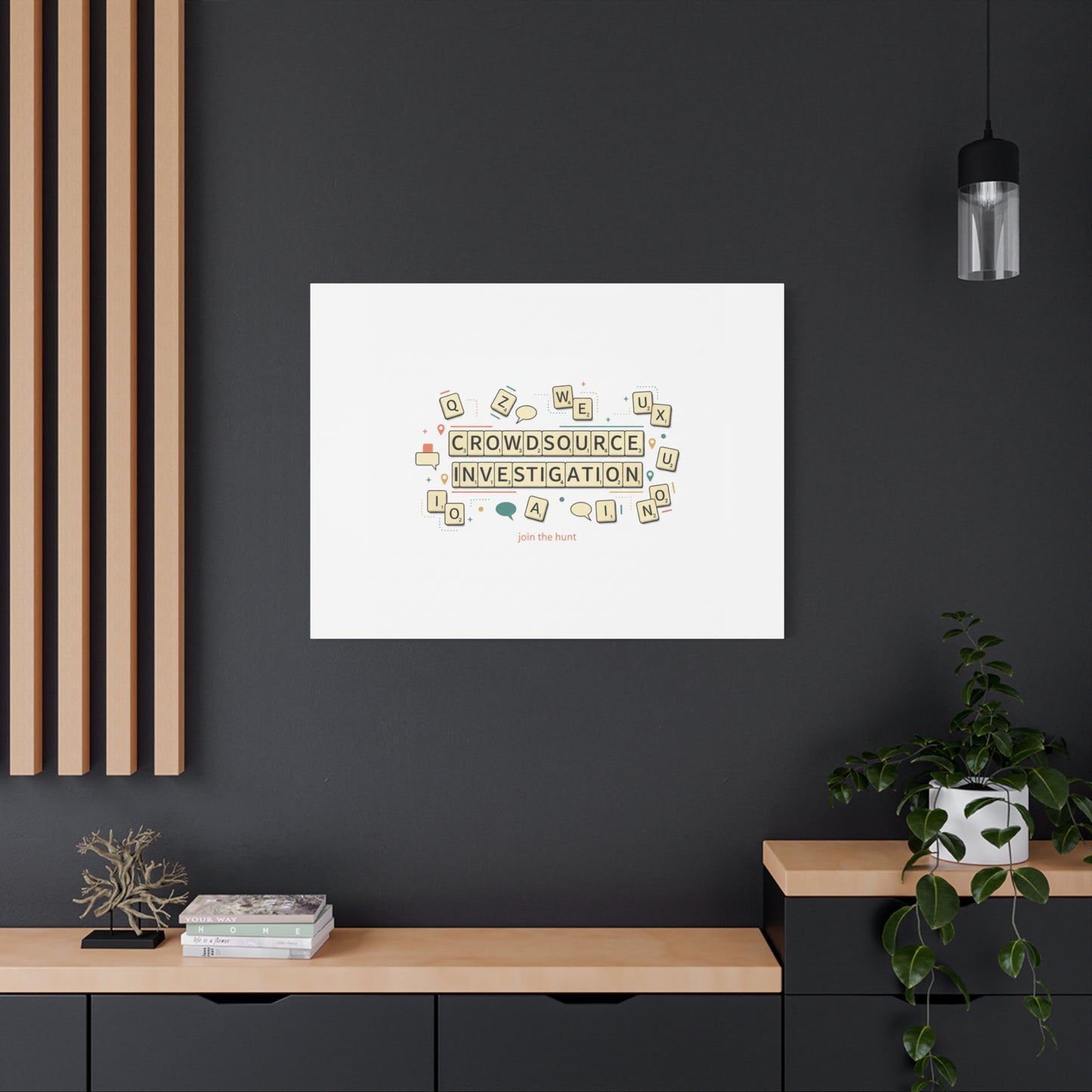 Crowdsource Investigation Canvas | Pixel Art, Gaming UI Wall Art