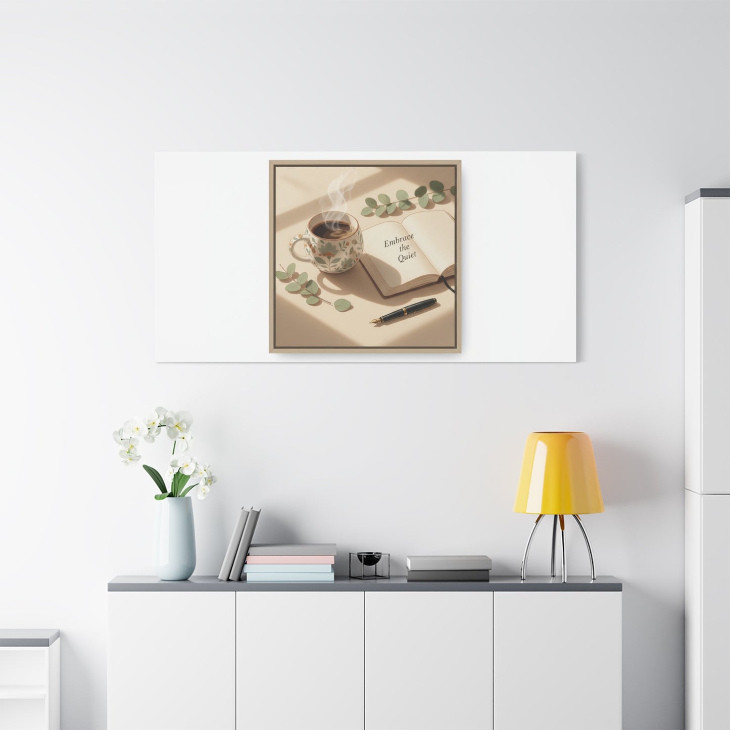 embrace the quiet canvas | morning routine art, sunrise decor