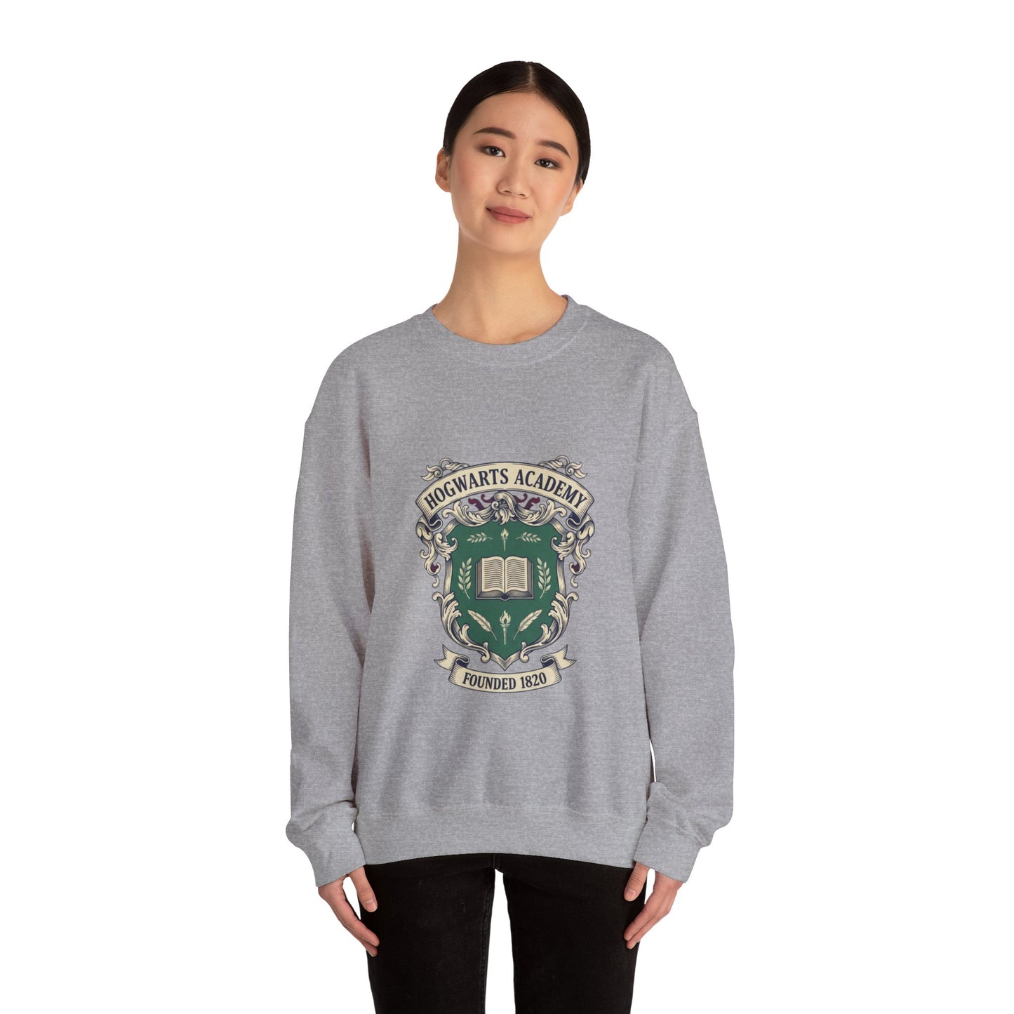 Hogwarts Ivy-Style Emblem Sweatshirt | Old Money Crest, Collegiate Club Logo
