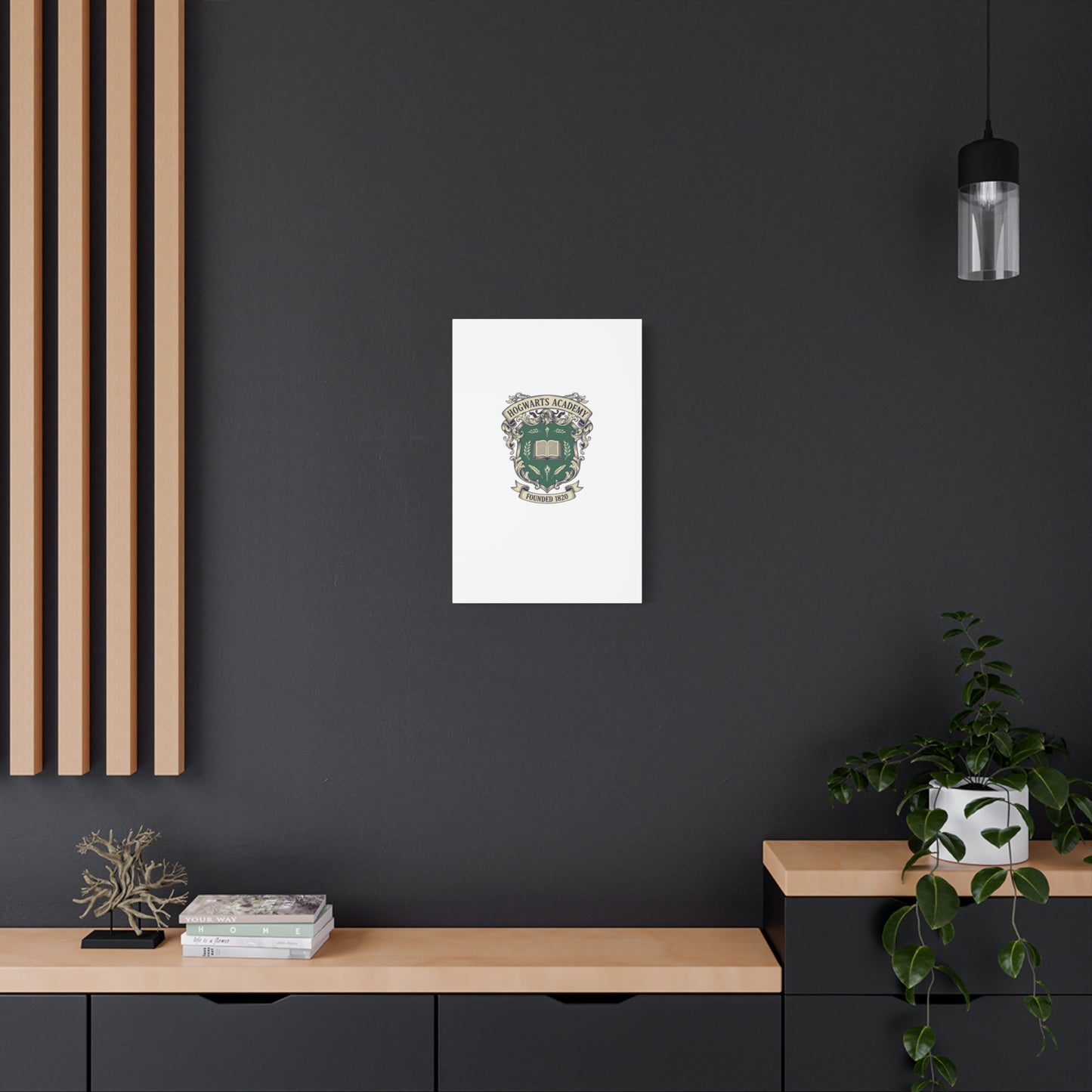 Hogwarts Ivy-Style Emblem Canvas | vintage club logo, old money crest