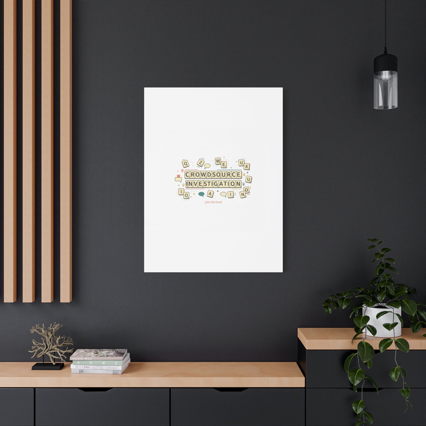 Crowdsource Investigation Canvas | Pixel Art, Gaming UI Wall Art