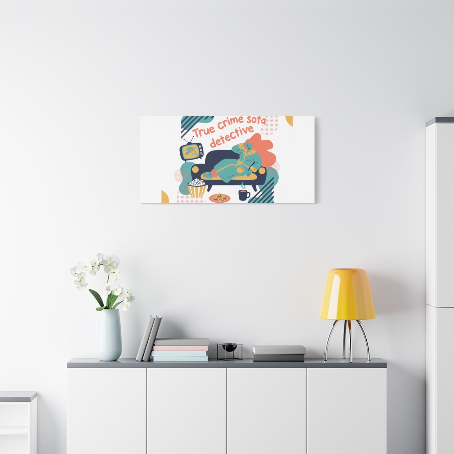 True Crime Sofa Detective Canvas