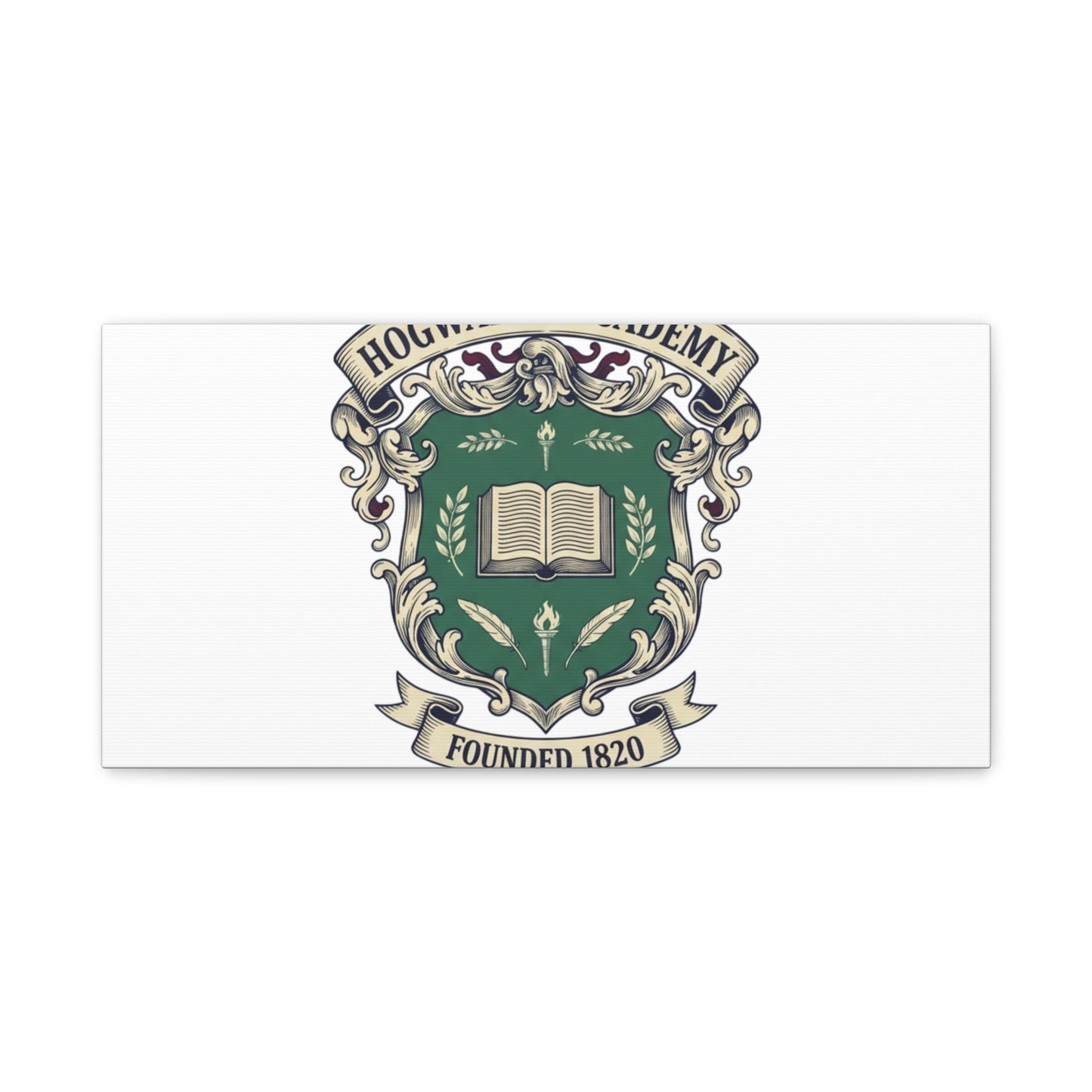 Hogwarts Ivy-Style Emblem Canvas | vintage club logo, old money crest