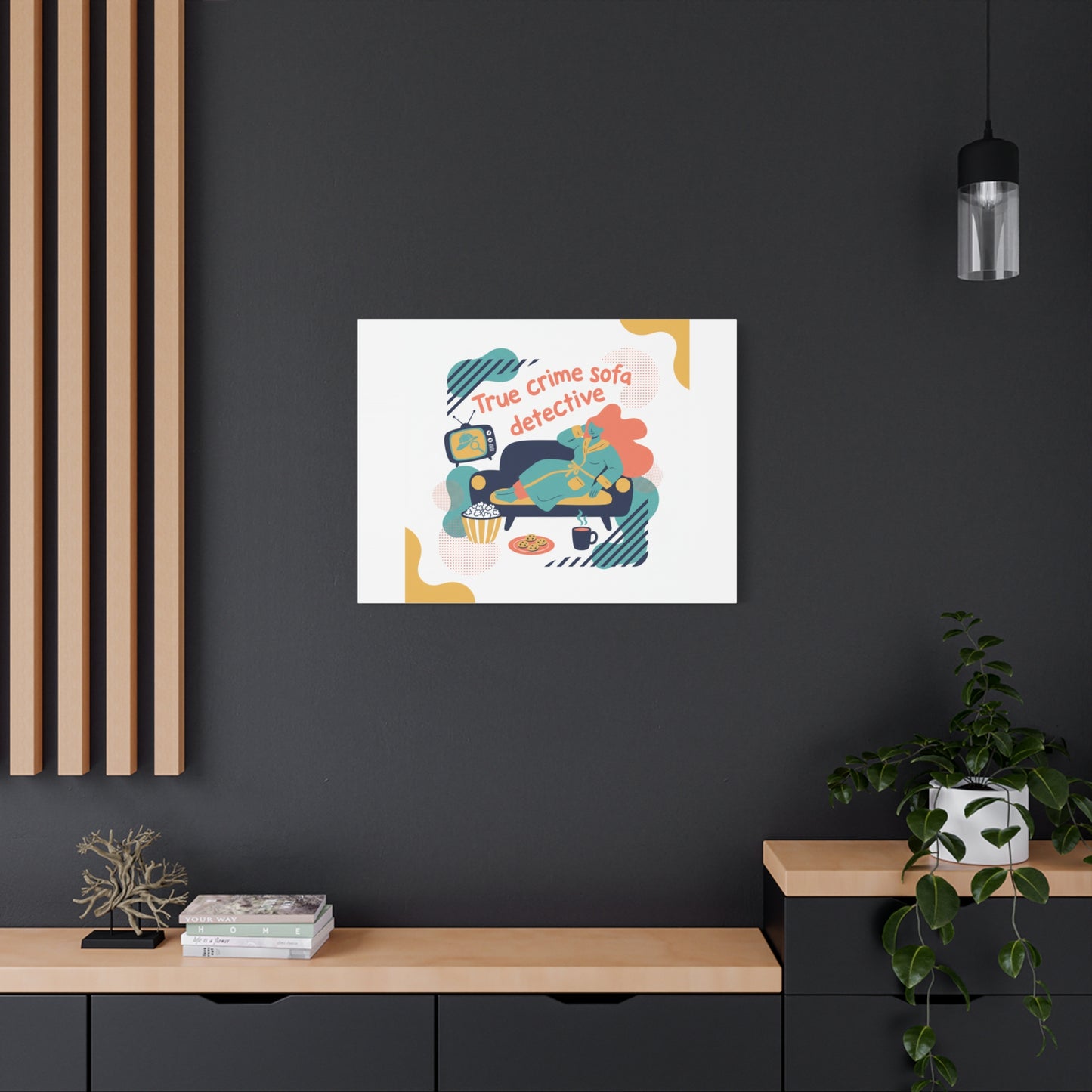 True Crime Sofa Detective Canvas
