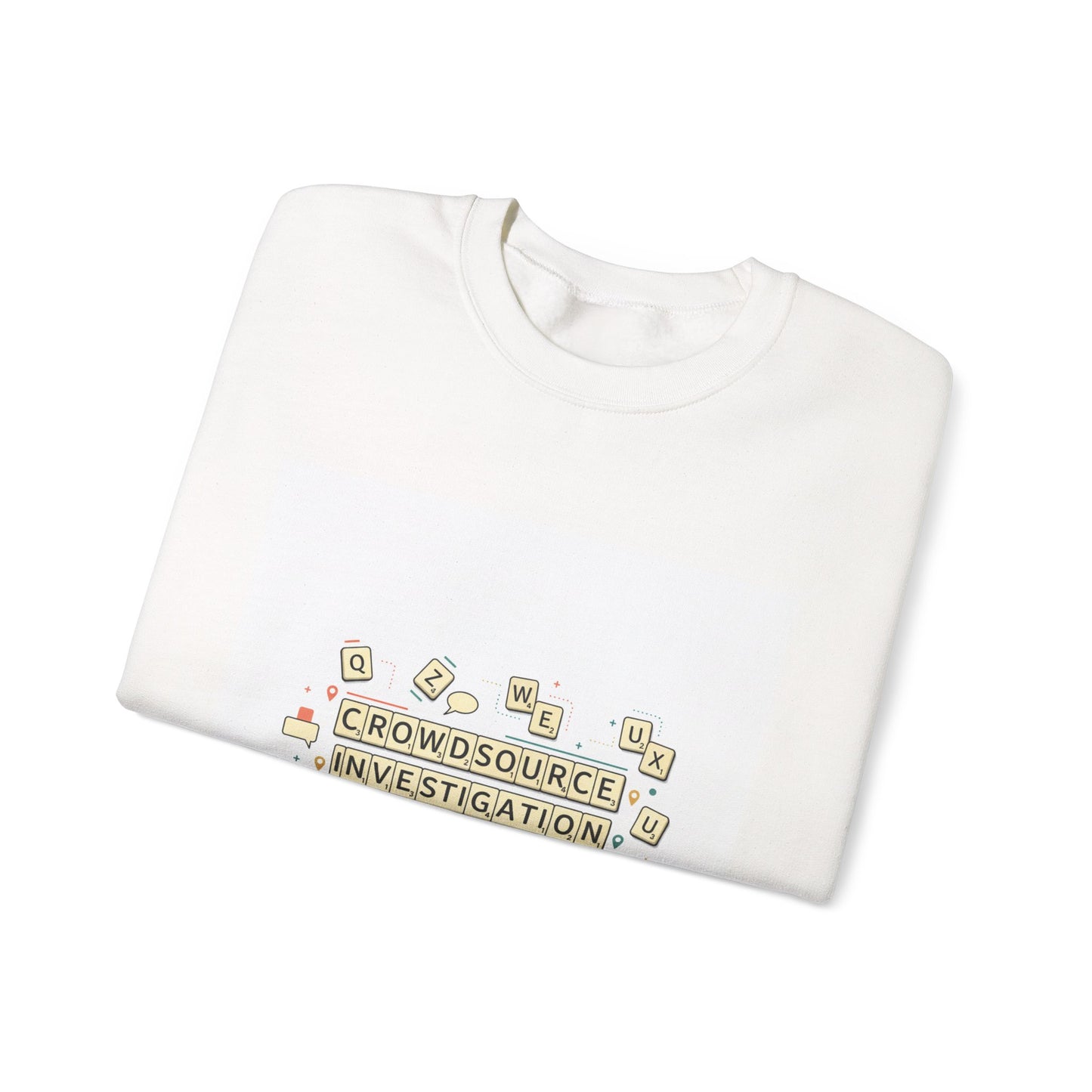 Crowdsource Investigation Crewneck Sweatshirt | pixel art gamer hoodie, indie RPG meme